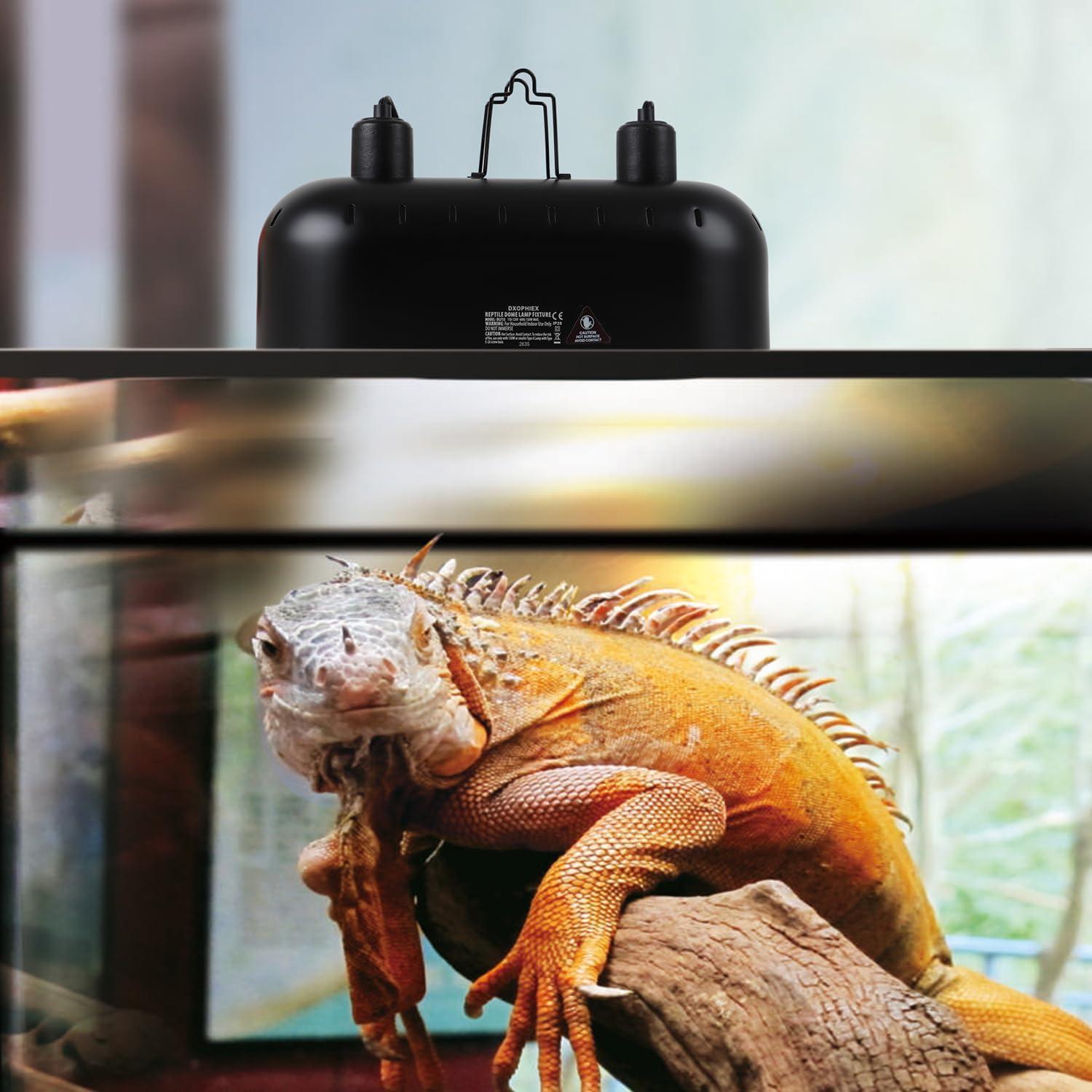 Lámpara de Calor Doble DXOPHIEX 38 cm 150W para Reptiles