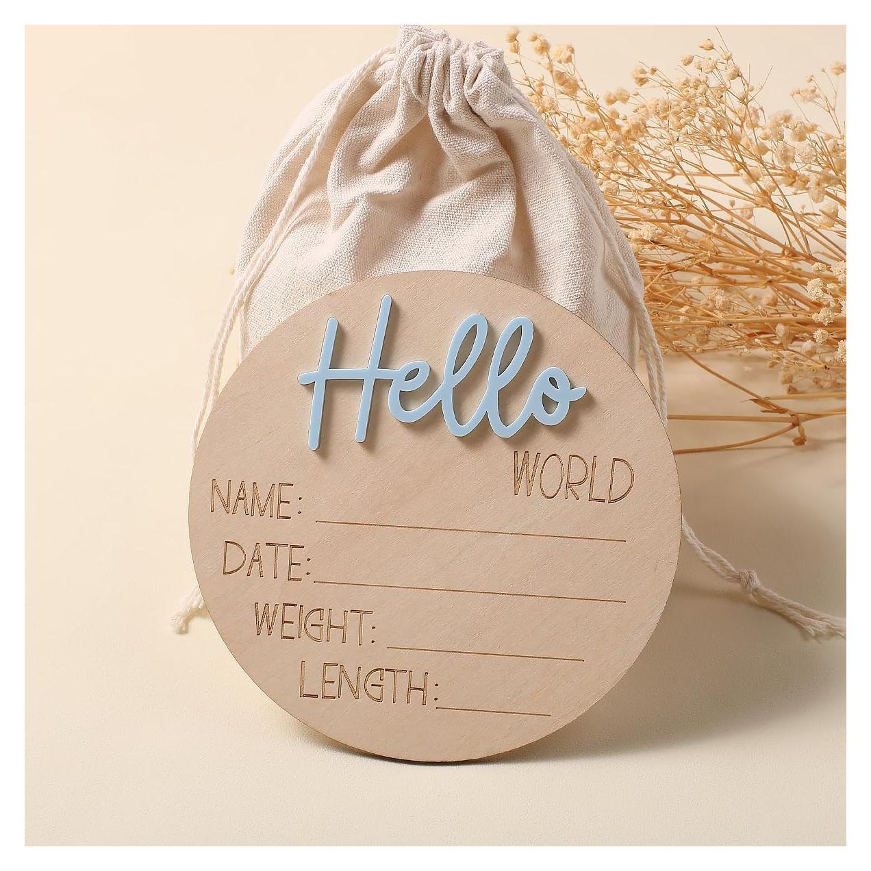 Cartel de Anuncio de Bebé Ylsteed 6 Pulgadas Azul