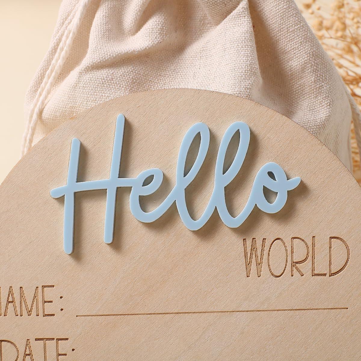 Cartel de Anuncio de Bebé Ylsteed 6 Pulgadas Azul