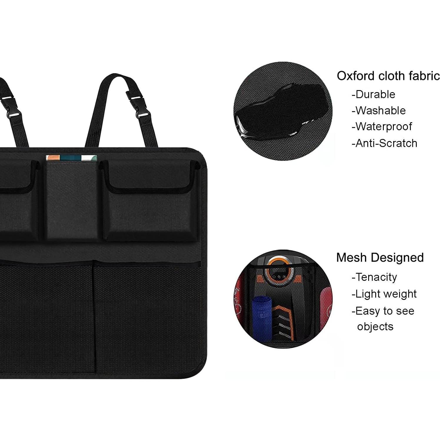 Organizador de Maletero Snuopfy Negro con 9 Bolsillos - 10 Litros