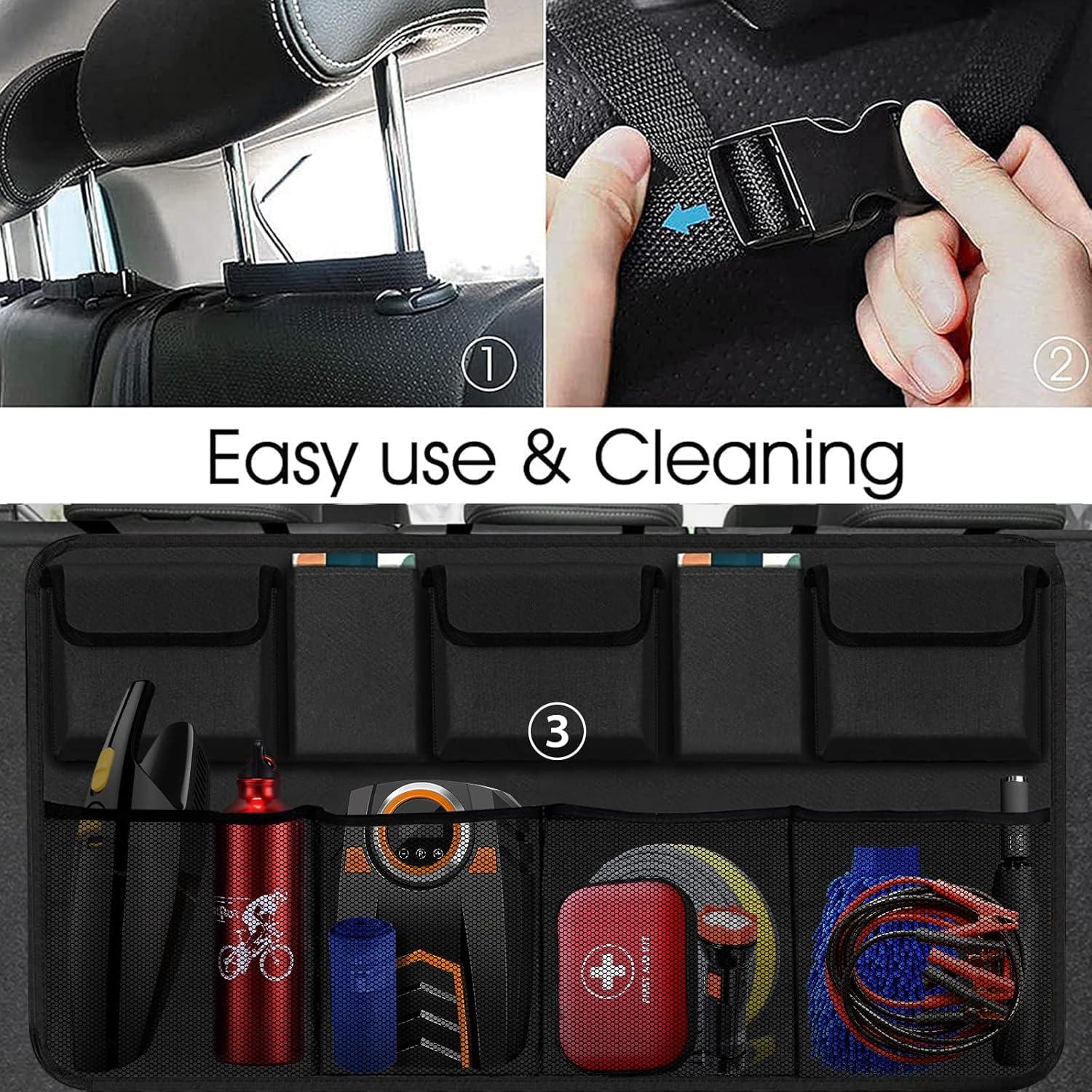 Organizador de Maletero Snuopfy Negro con 9 Bolsillos - 10 Litros