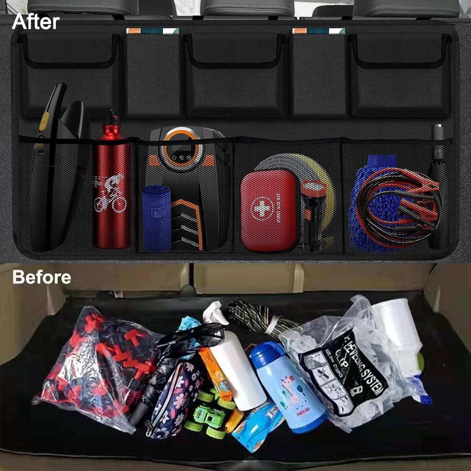 Organizador de Maletero Snuopfy Negro con 9 Bolsillos - 10 Litros