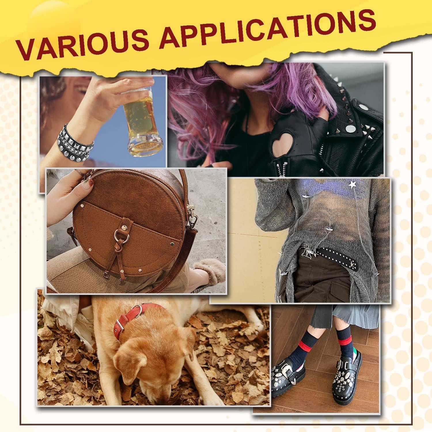 150Sets 12mm Leather Rivets Star Cap Brass Rivets Studs Clothing Rivets for Leather Bags Pets Collar DIY Craft Decoration Accessories (Antique Bronze)