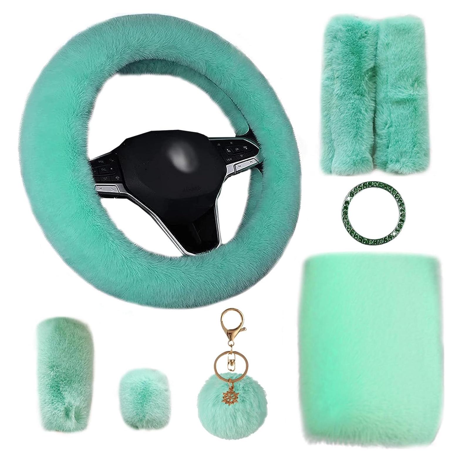 Set 8 Piezas Funda de Volante Esponjosa ZXGHIJJ Verde Menta