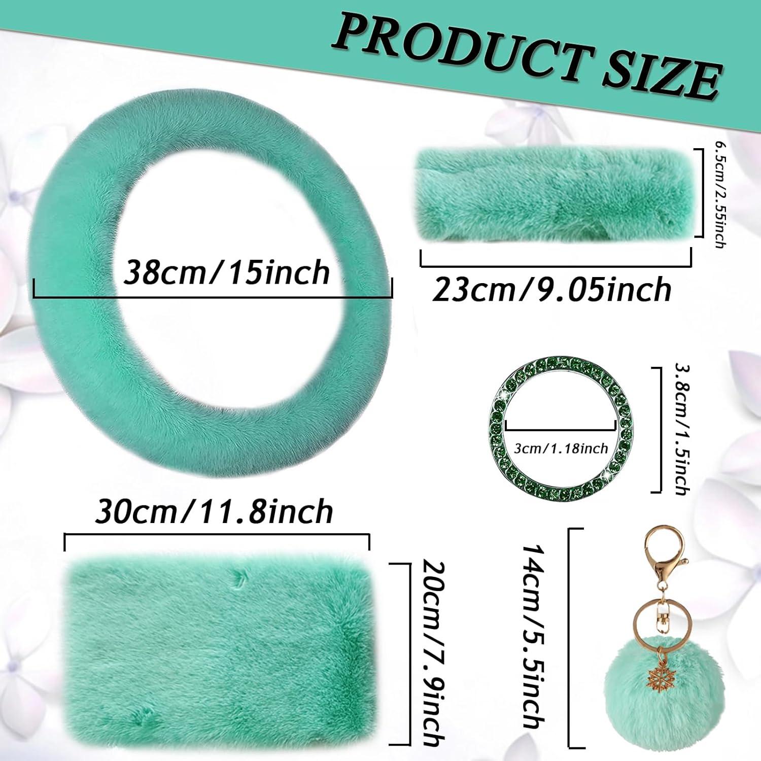 Set 8 Piezas Funda de Volante Esponjosa ZXGHIJJ Verde Menta