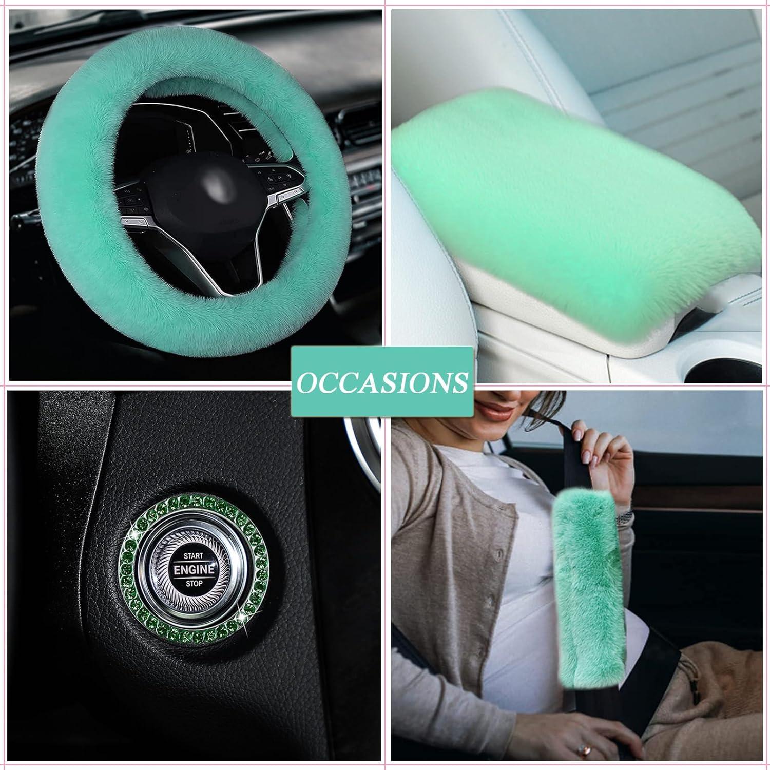 Set 8 Piezas Funda de Volante Esponjosa ZXGHIJJ Verde Menta