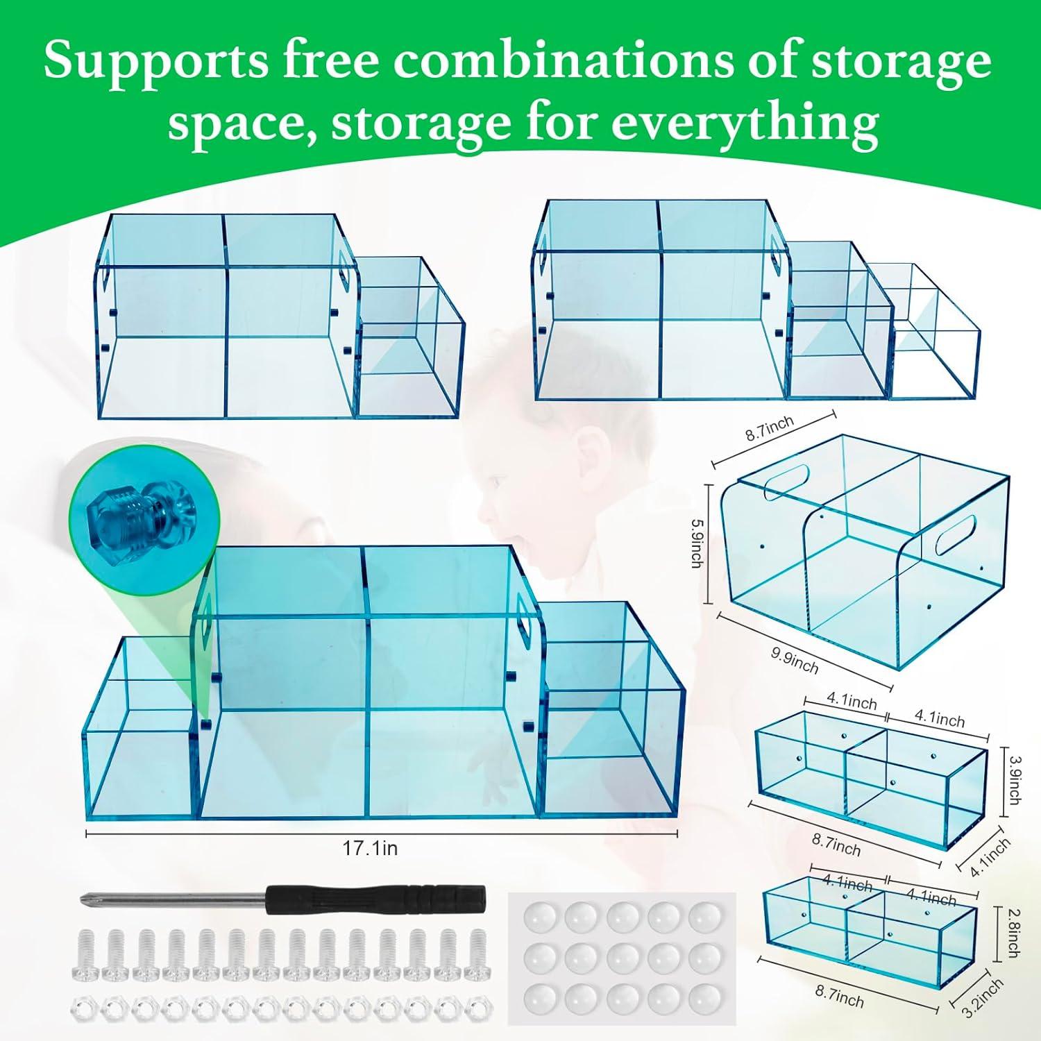 Caddy de Pañales Acrílico NANYEZH Azul 43x22x15 cm