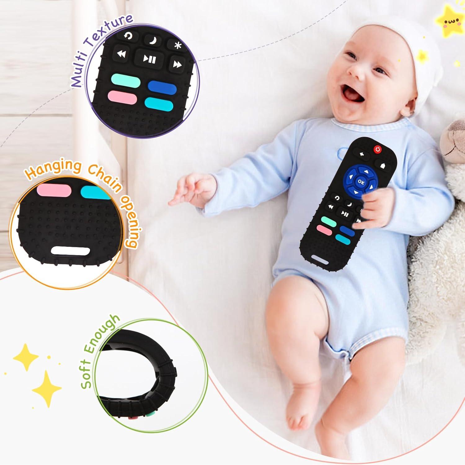 Mordedor de Silicona Chelpopo para Bebés 0-12 Meses - Control Remoto