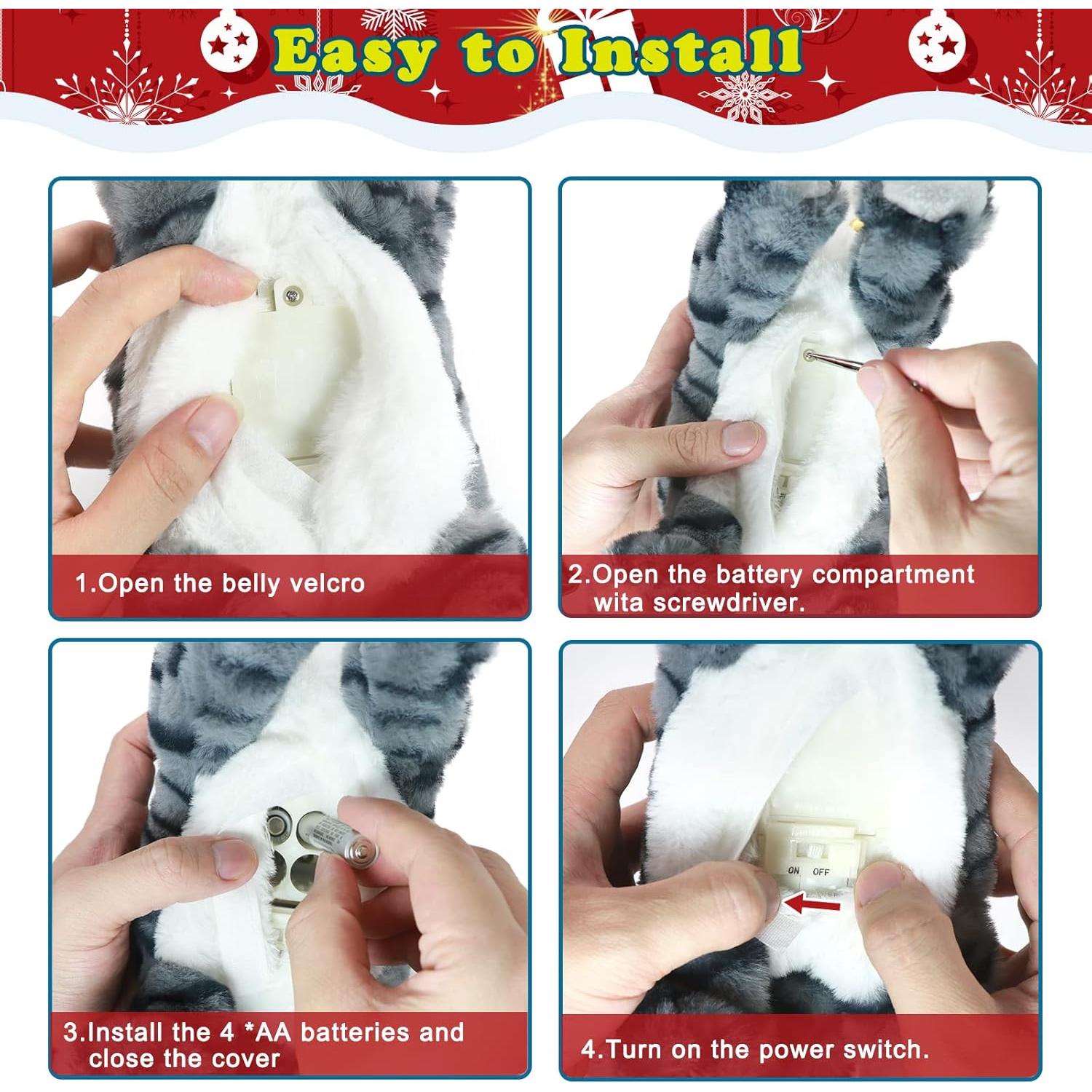 Gato Robot Interactivo SWTOIPIG 26x28.5cm LED Juguete