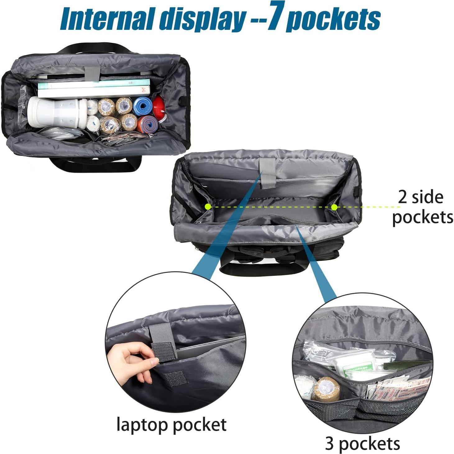 Bolsa de enfermera Gatycallaty negra, organizador de 43.94 cm