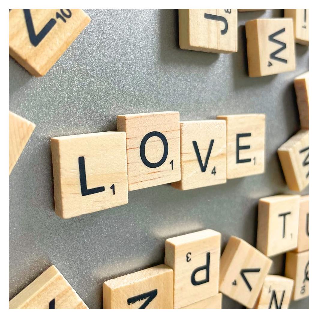 Imanes de Letras de Madera YJ PREMIUMS 52 Piezas Grandes