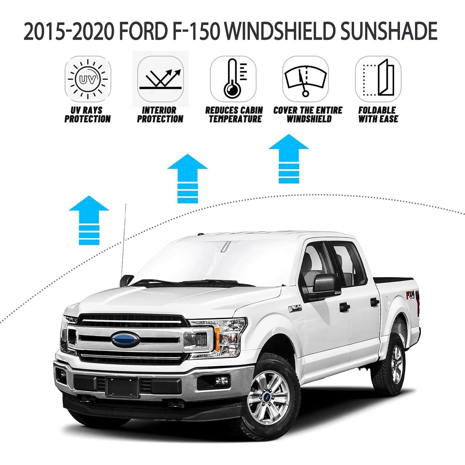 Protector Solar D-Lumina para Parabrisas Ford F-150 2015-2020