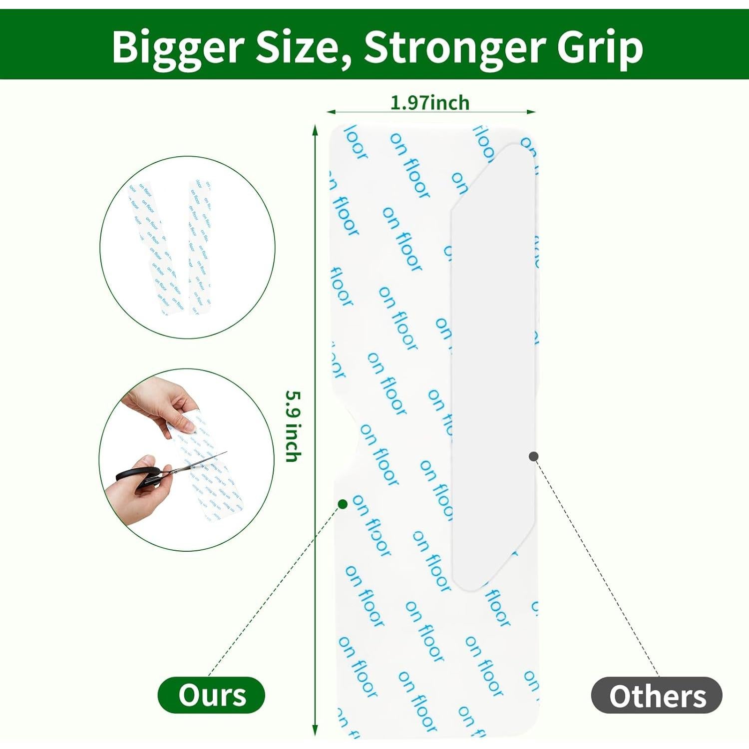 Cinta Antideslizante para Alfombra Sahhika - 12 Piezas Reutilizables