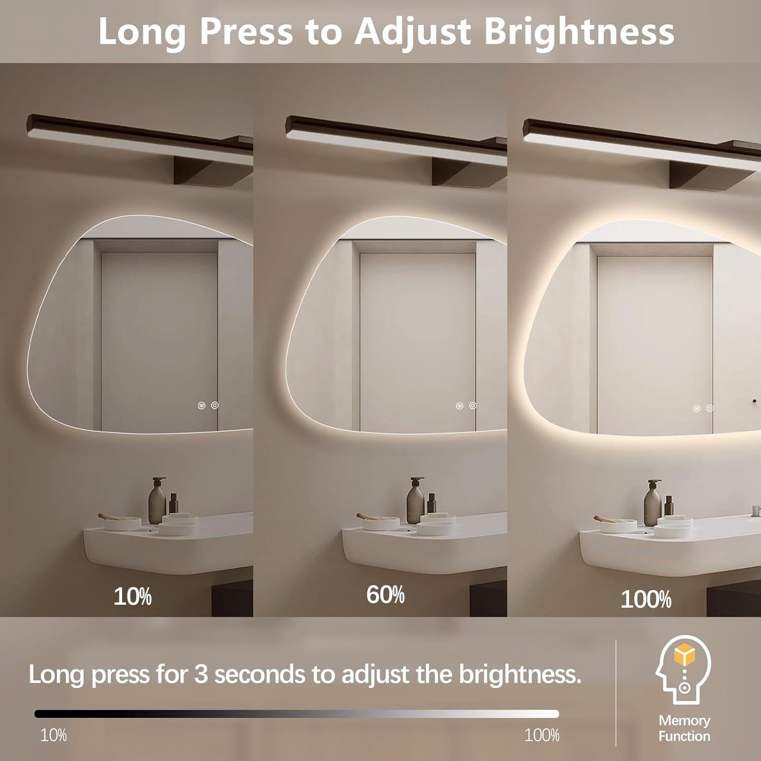 Espejo de Baño LED Irregular Niccy 61x102cm con Anti-vaho