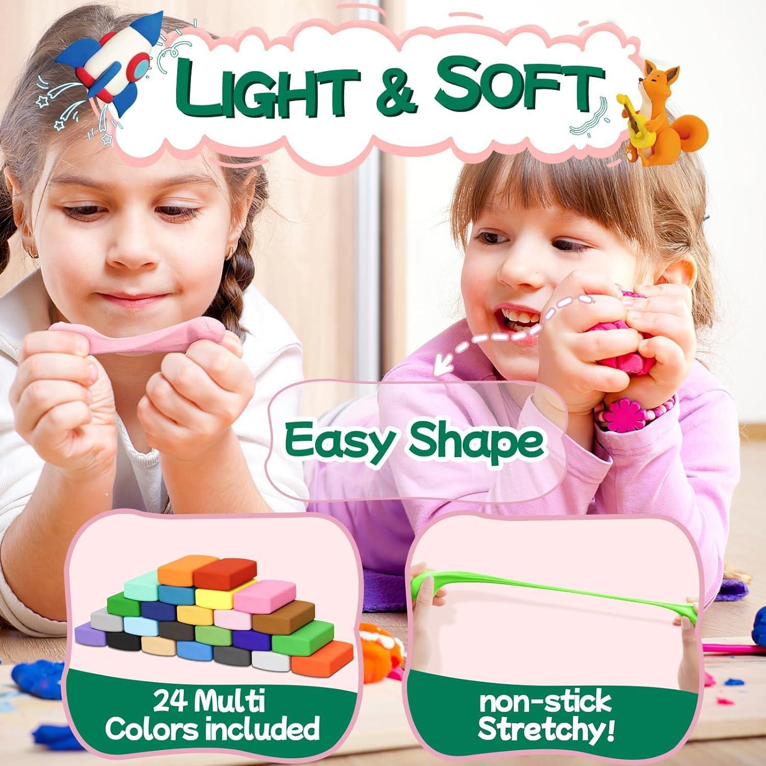 Kit de Arcilla Secada al Aire Chico Land 24 Colores 360g