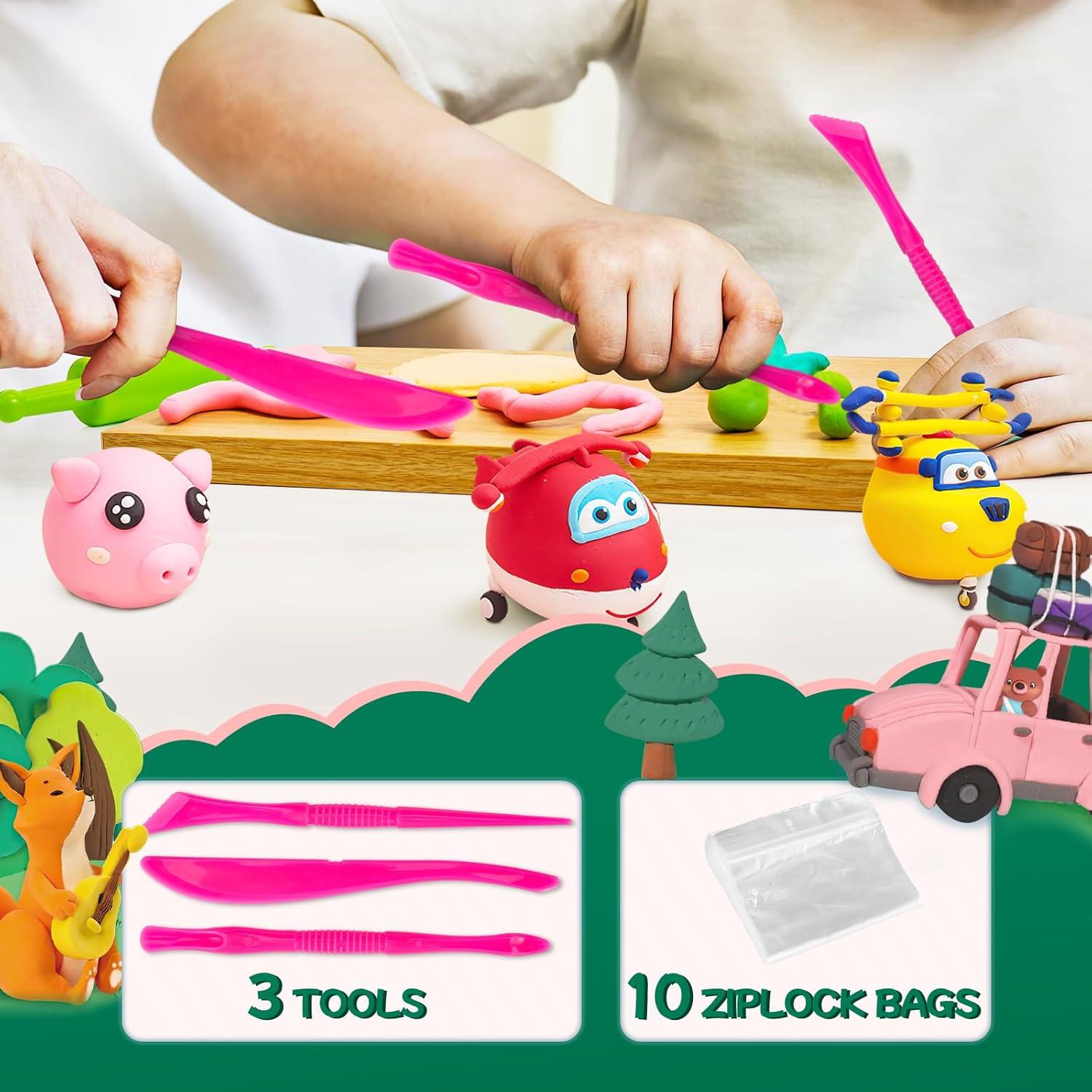 Kit de Arcilla Secada al Aire Chico Land 24 Colores 360g