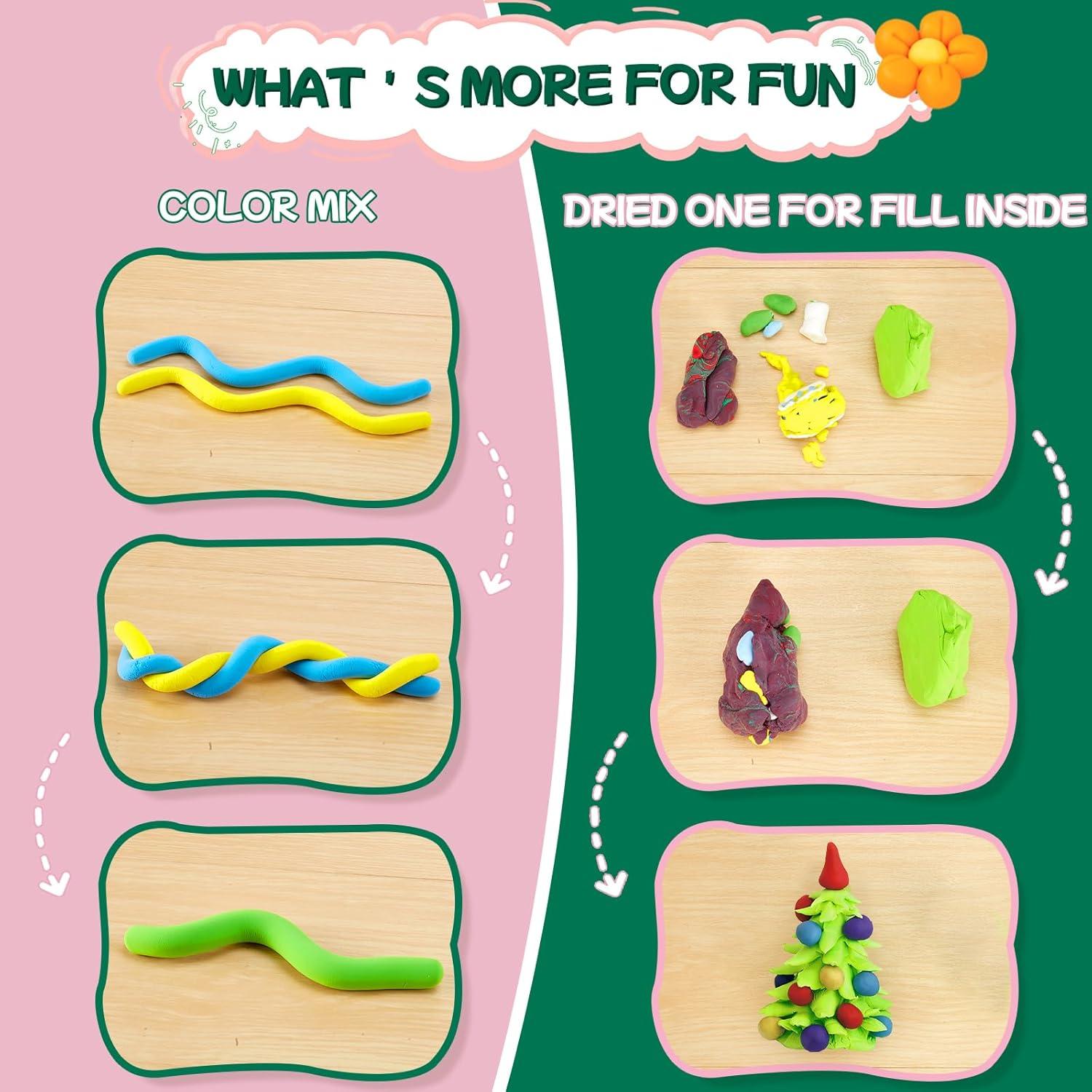 Kit de Arcilla Secada al Aire Chico Land 24 Colores 360g