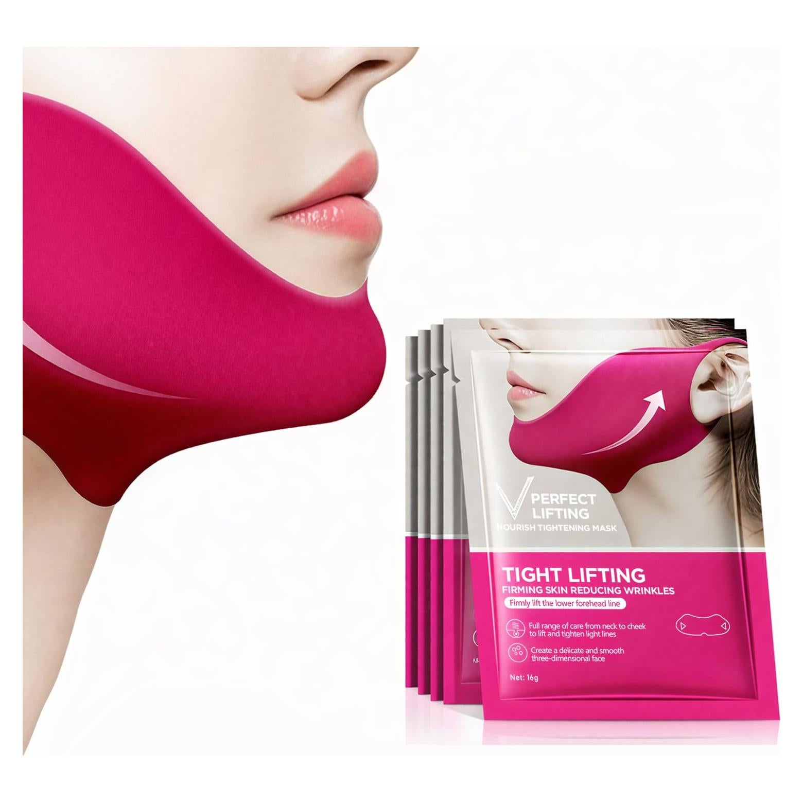 Máscara de levantamiento V Collagen 5PCS - Hidratante y reafirmante