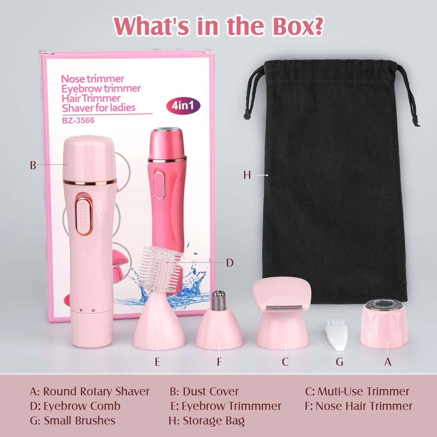 Recortadora Eléctrica 4 en 1 SEABIRD Rosa para Mujeres