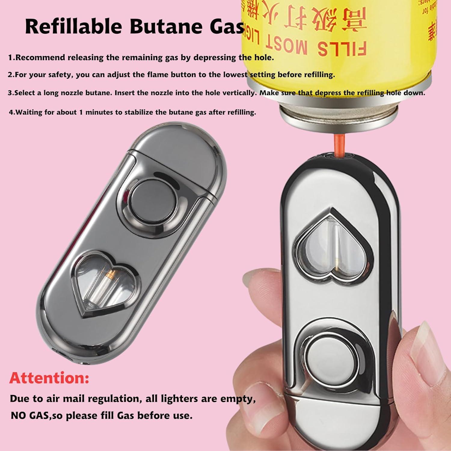 Encendedor Doble Llama XQBBIDM Love-Black Recargable Butano