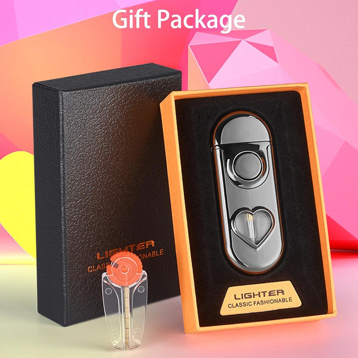 Encendedor Doble Llama XQBBIDM Love-Black Recargable Butano