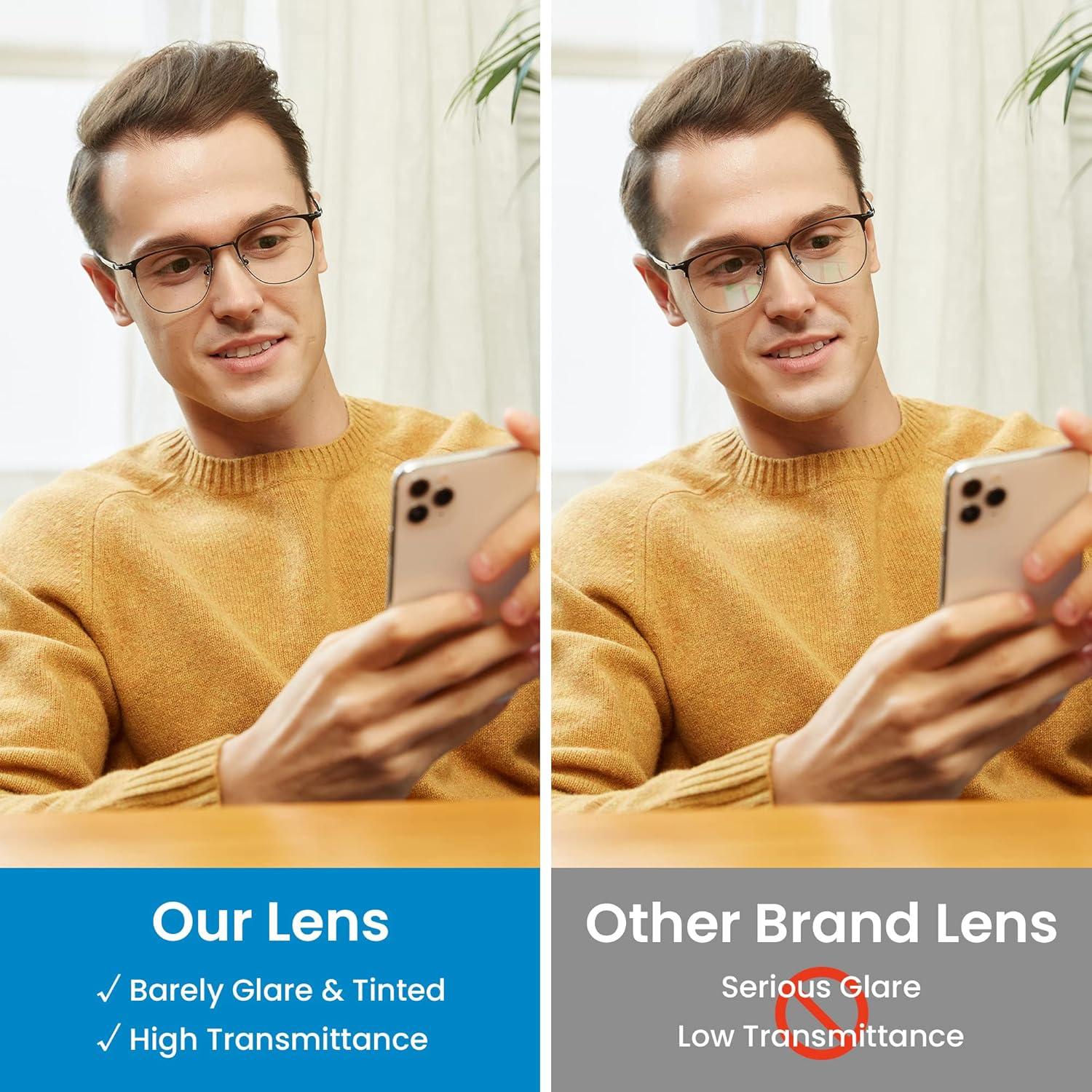 Gafas GUDVUE Luz Azul Ovaladas Negras Anti Reflejo UV400