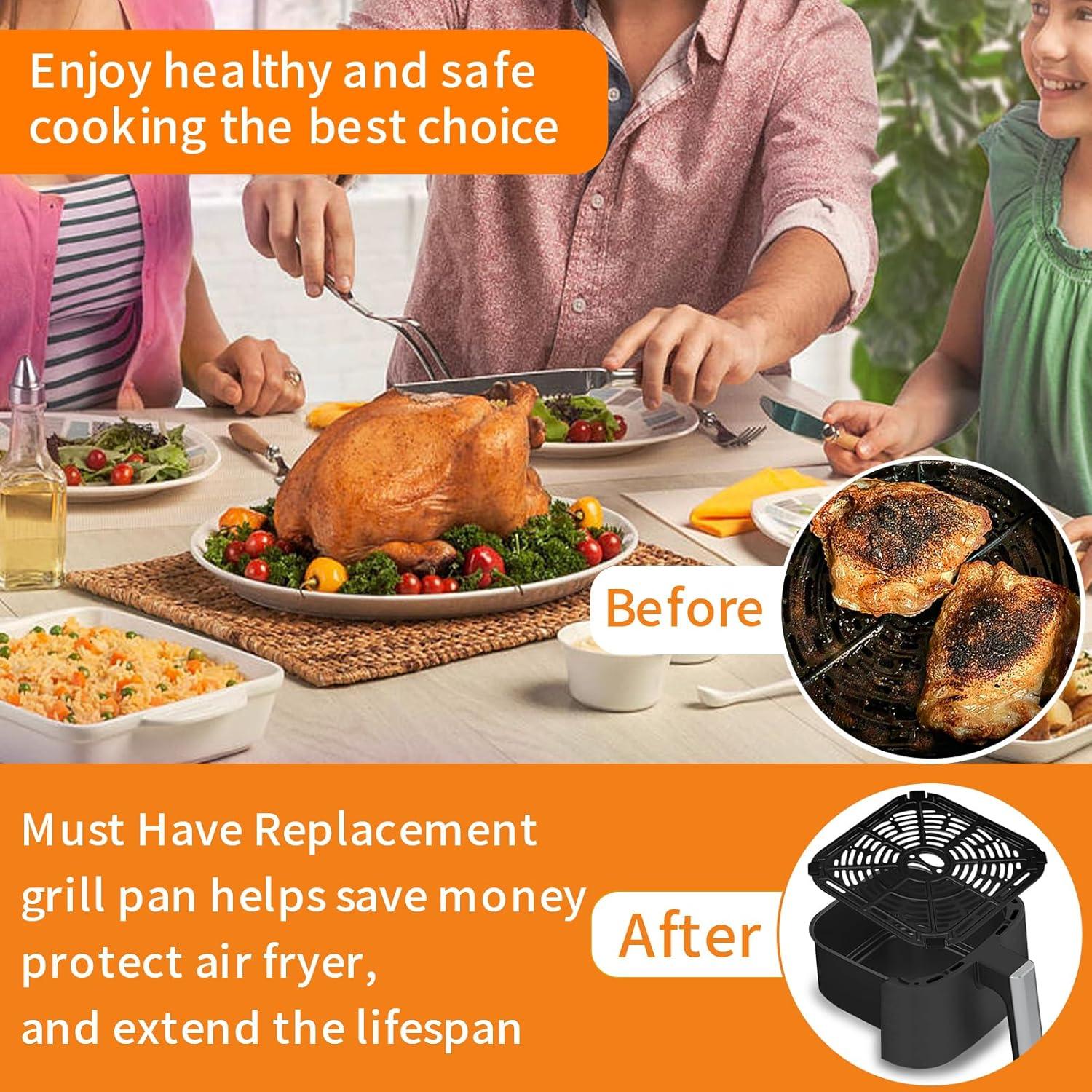 Sartén para Freidora de Aire BLACK+DECKER 20x20 cm Acero Inoxidable