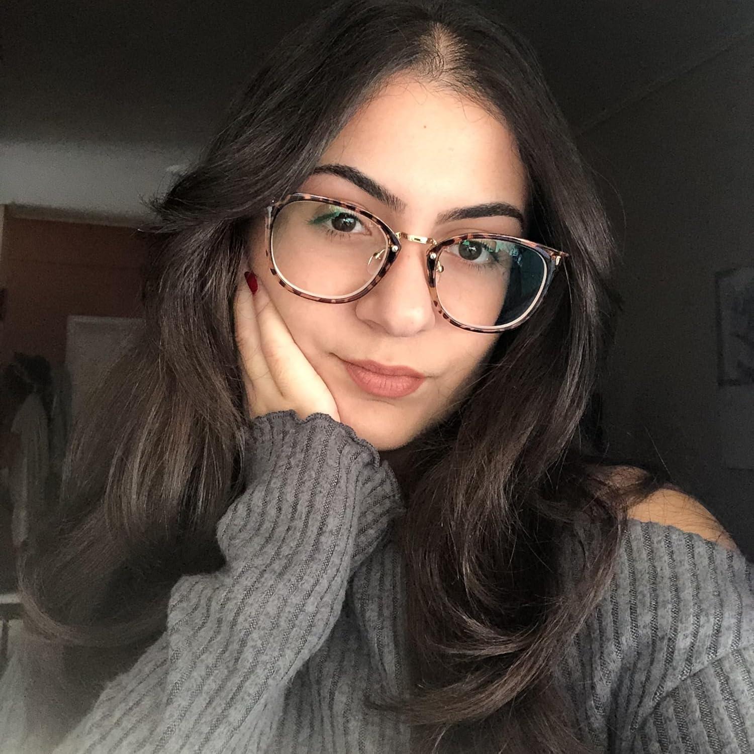 Gafas de Luz Azul GUDVUE Leopardo Ovalado UV400 Anti Reflejo