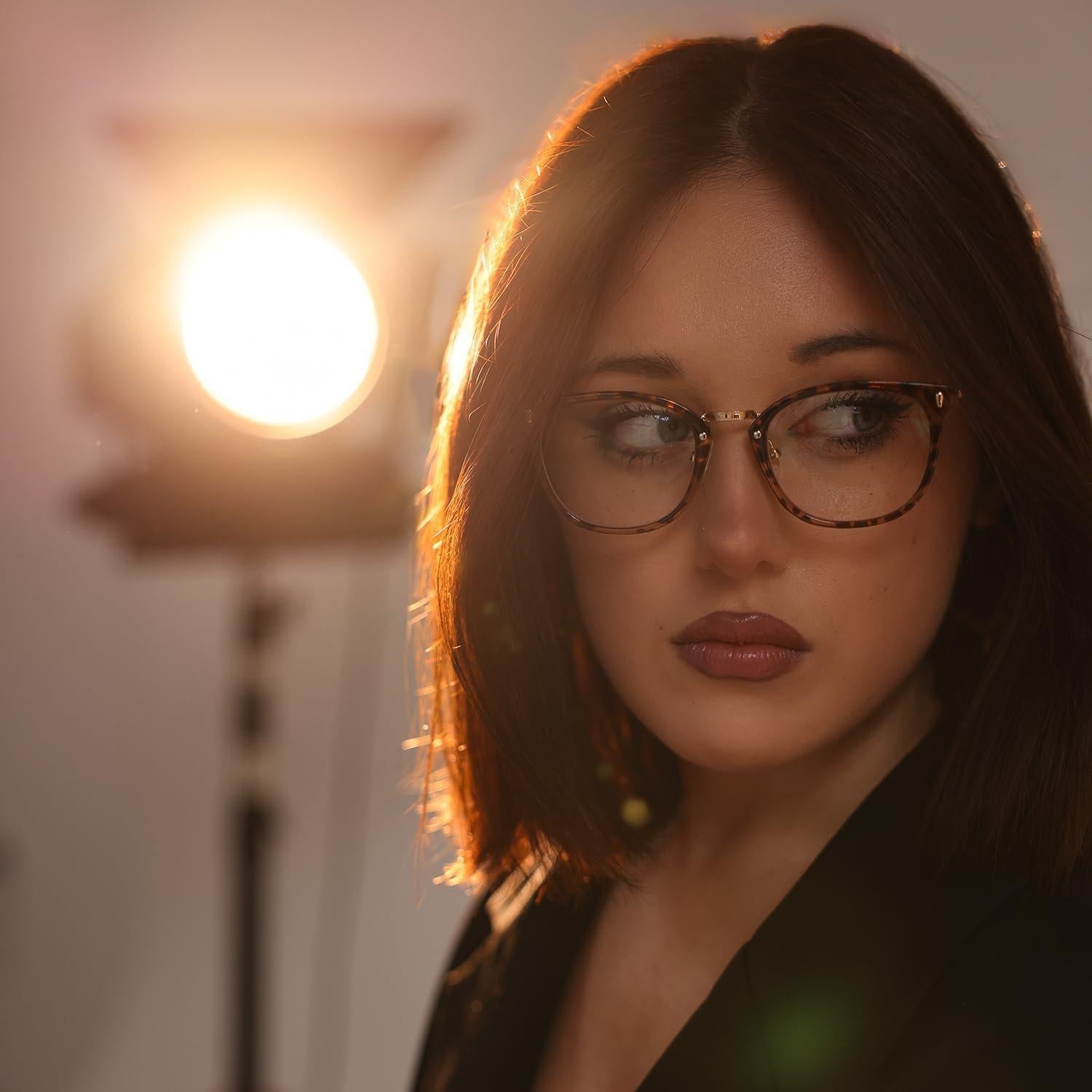 Gafas de Luz Azul GUDVUE Leopardo Ovalado UV400 Anti Reflejo