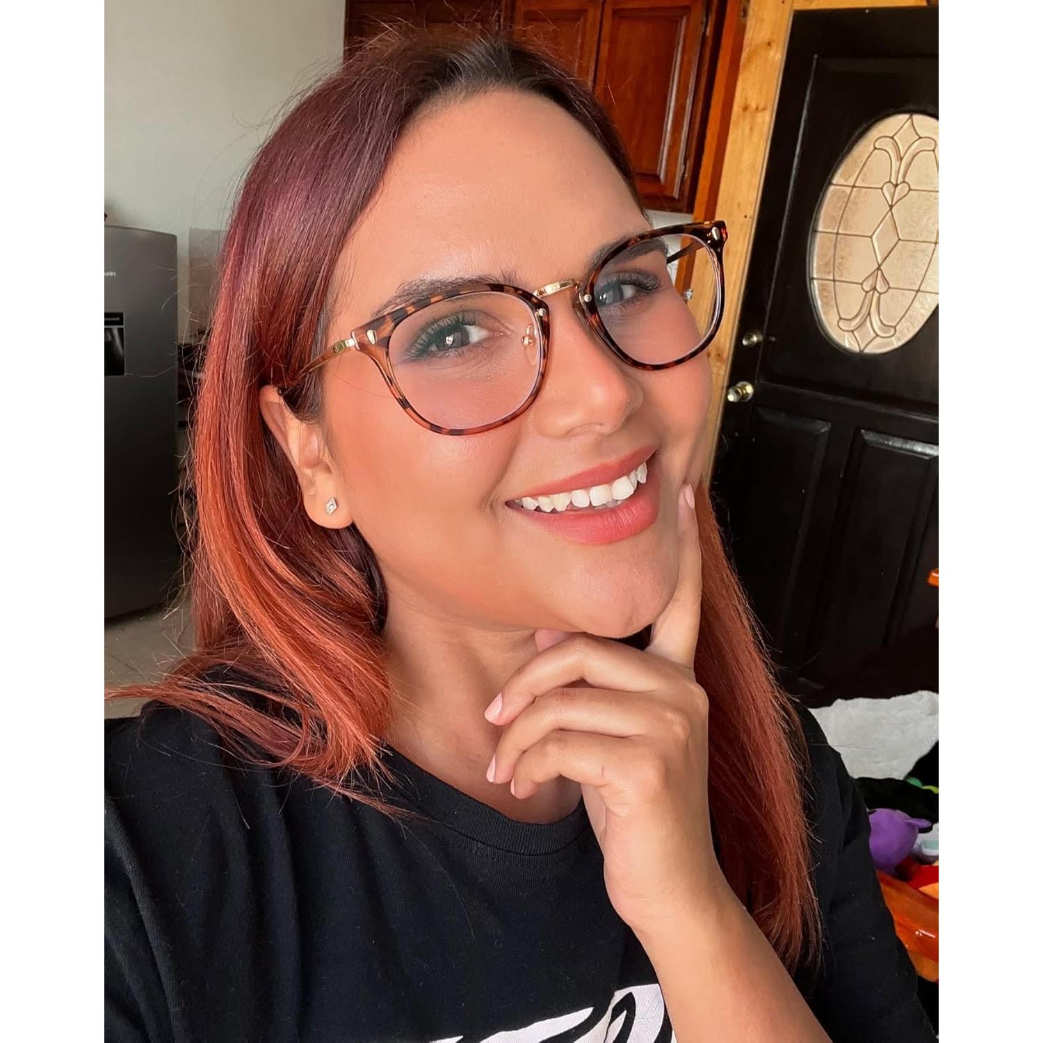 Gafas de Luz Azul GUDVUE Leopardo Ovalado UV400 Anti Reflejo