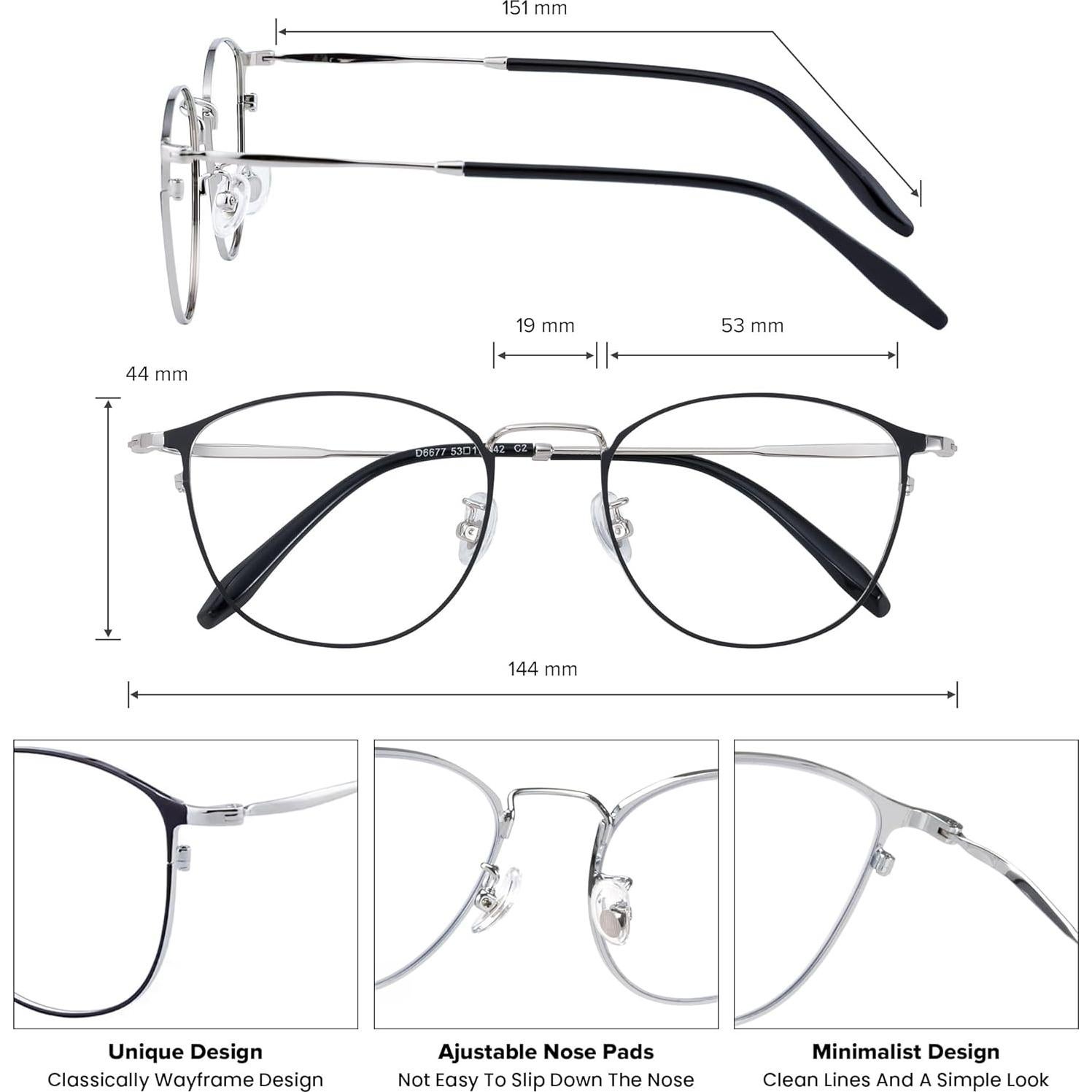 Gafas GUDVUE Luz Azul Unisex Antirreflejo Ovaladas