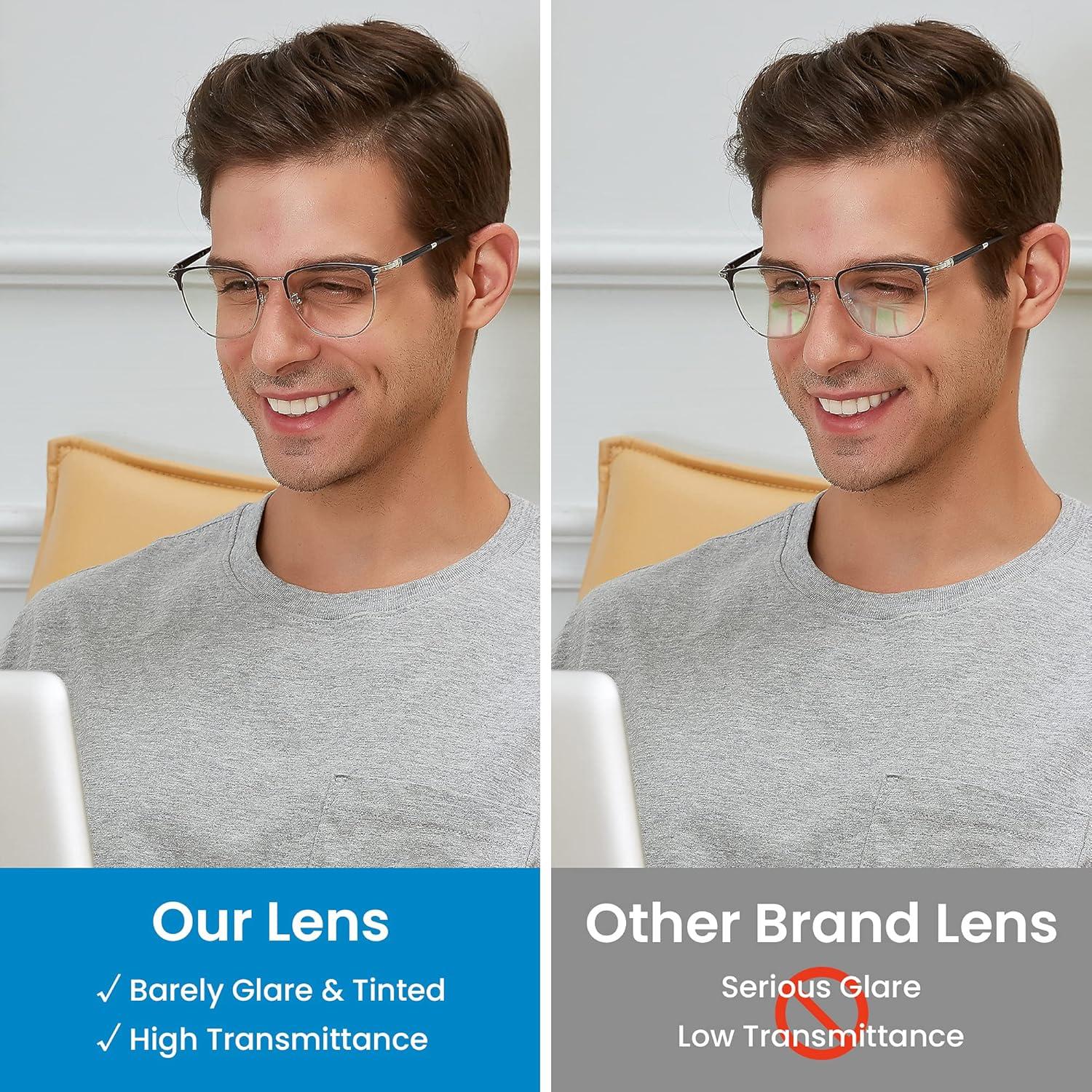 Gafas GUDVUE Anti Luz Azul Ovaladas Metal Brillante