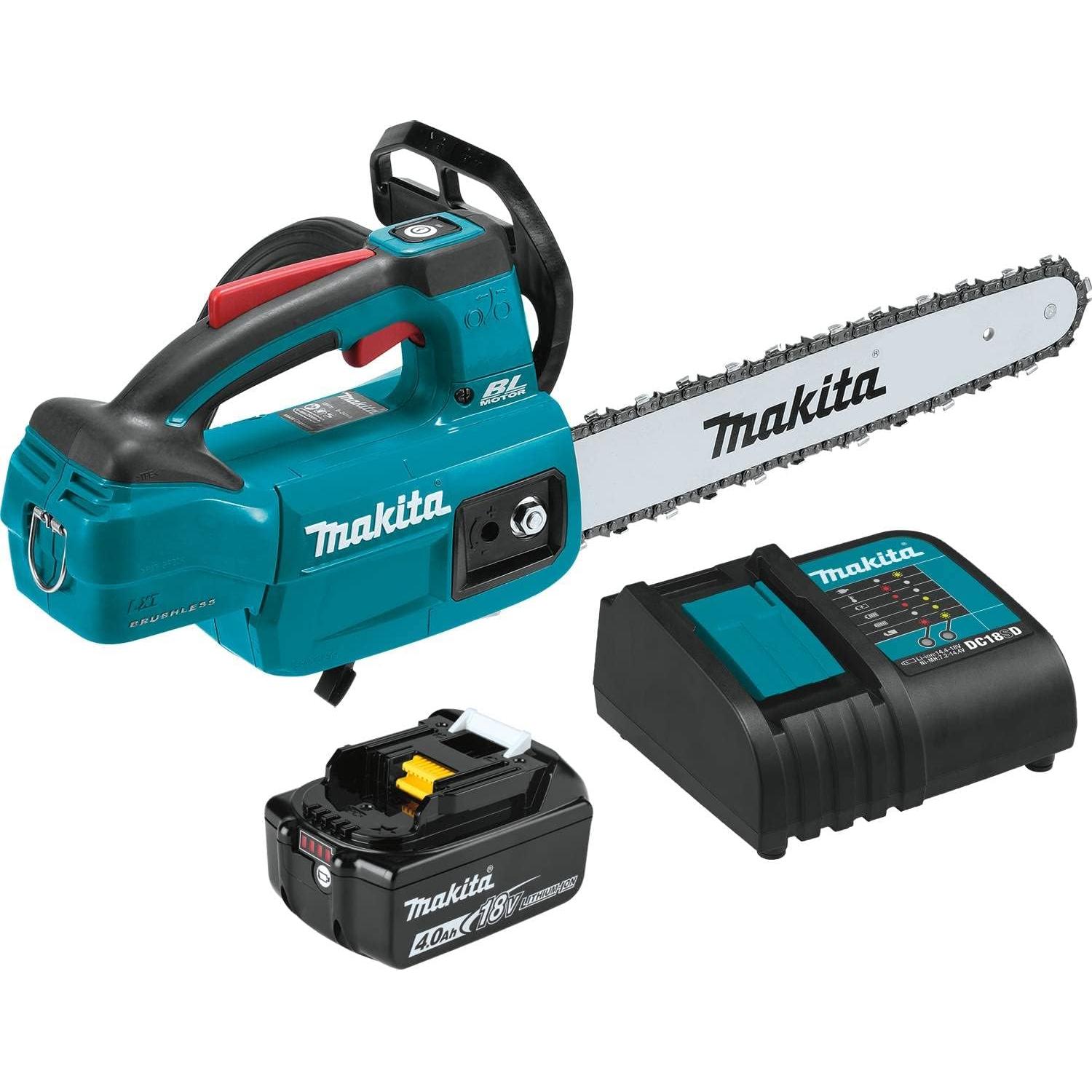 Cortadora de Cadena Inalámbrica Makita XCU10SM1 18V 12" Kit 4.0Ah