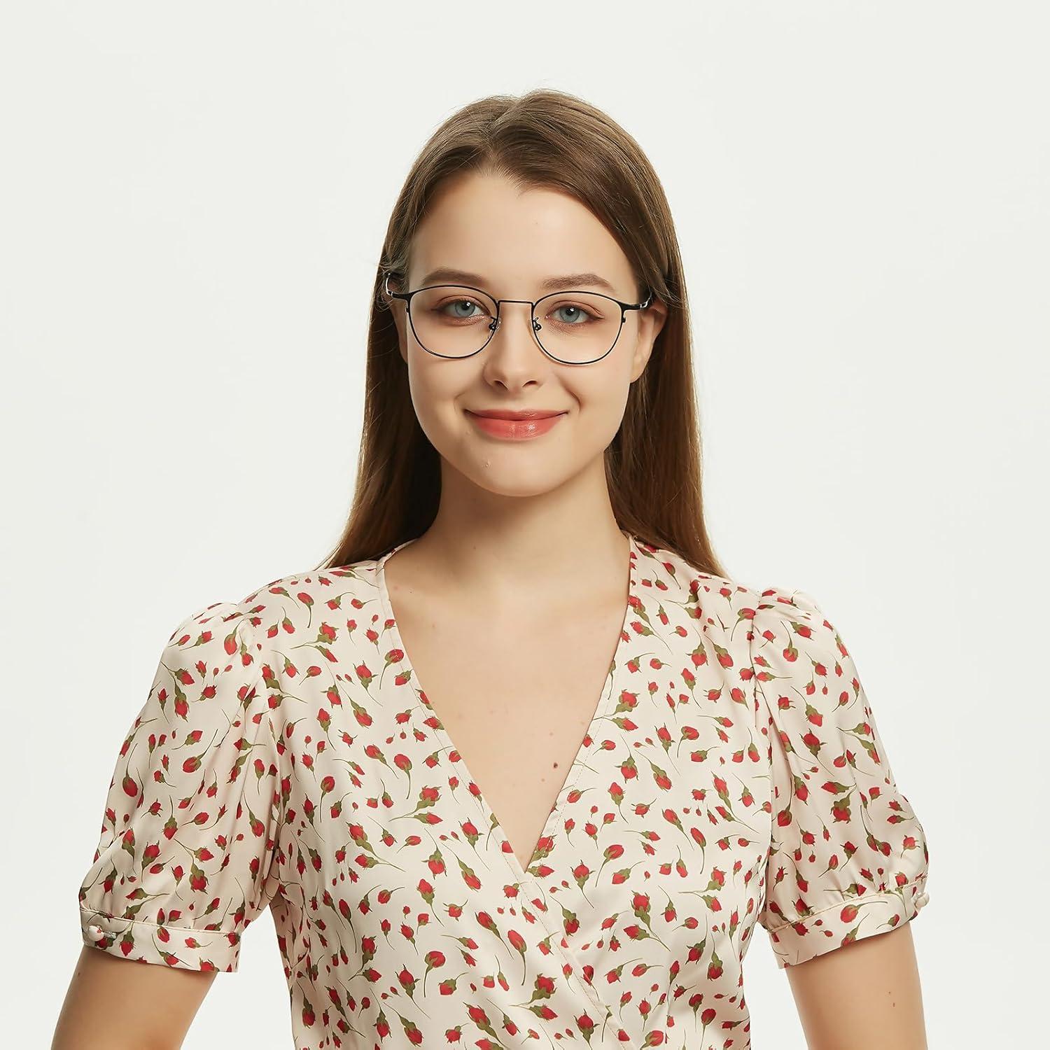 Gafas GUDVUE para Luz Azul Ovaladas Negras Anti Reflejo