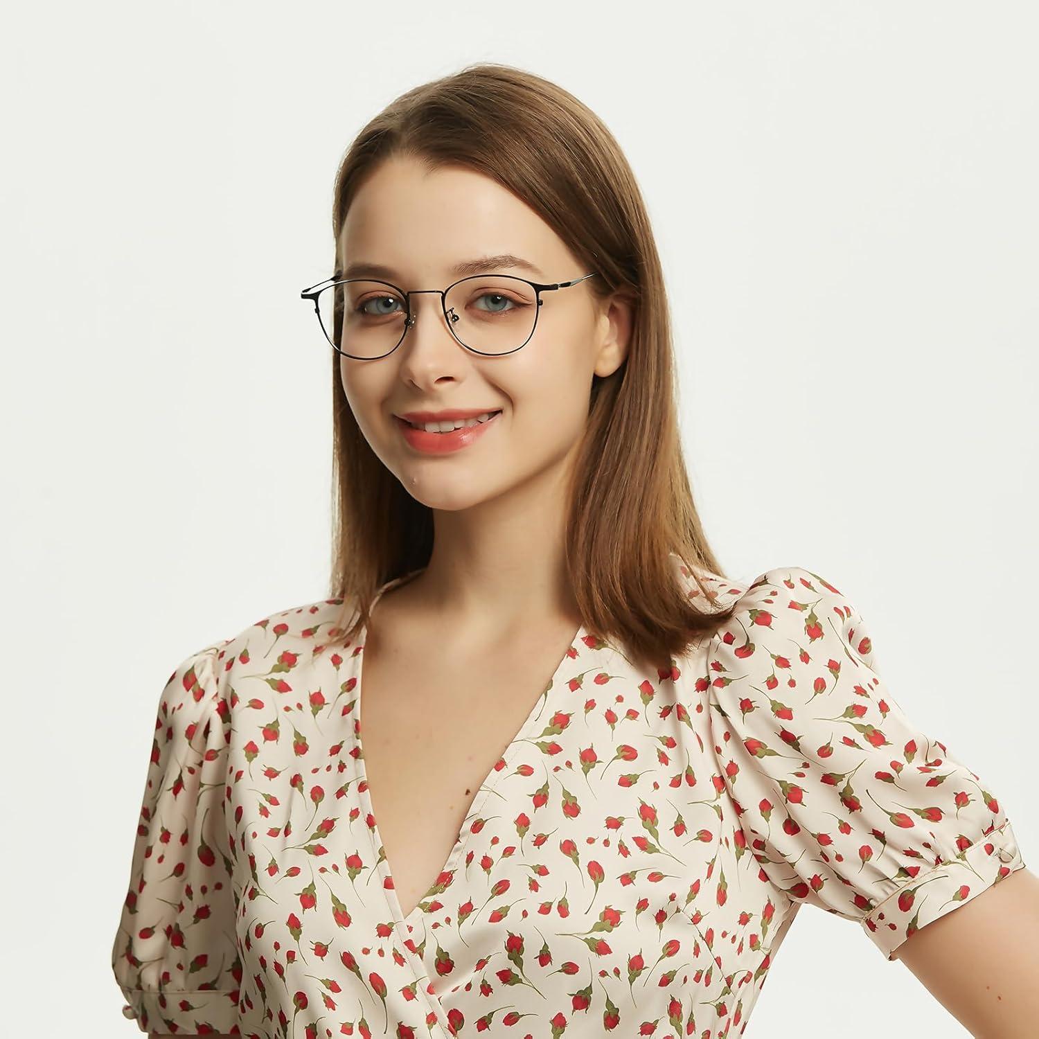 Gafas GUDVUE para Luz Azul Ovaladas Negras Anti Reflejo