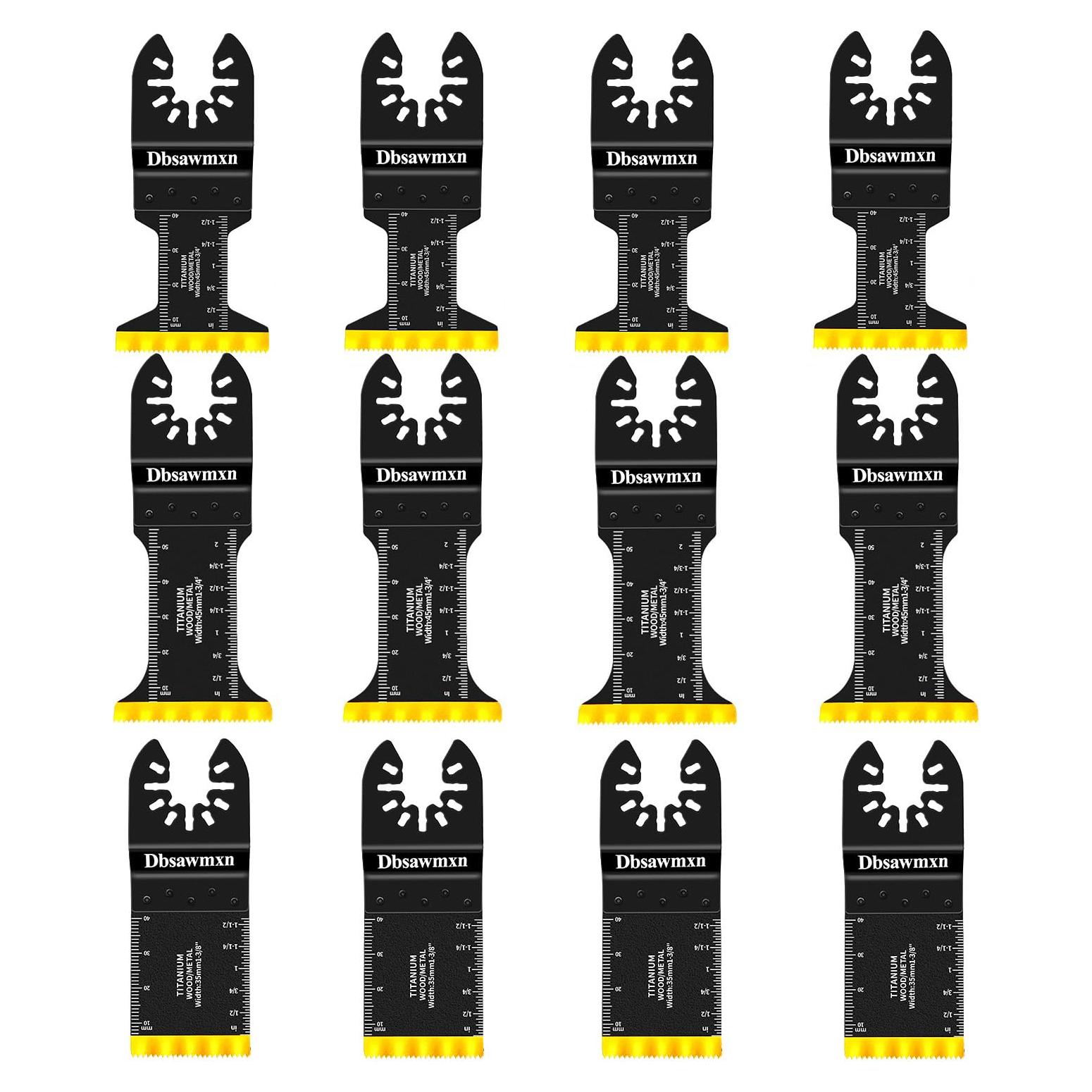 Cuchillas Oscilantes de Titanio Dbsawmxn 12PCS para Metal y Madera