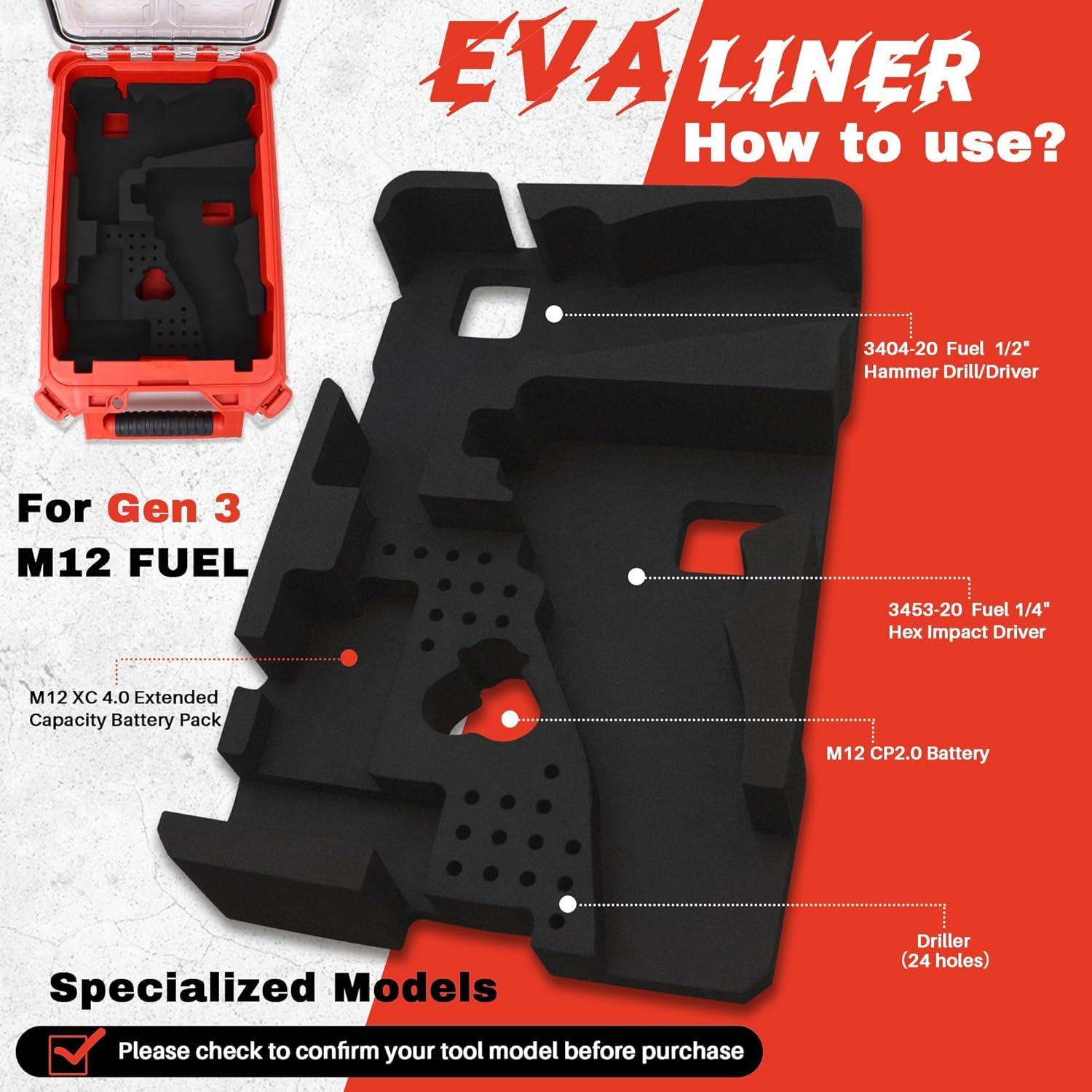 Organizador de Taladro Milwaukee Packout 48-22-8435 - Forro EVA