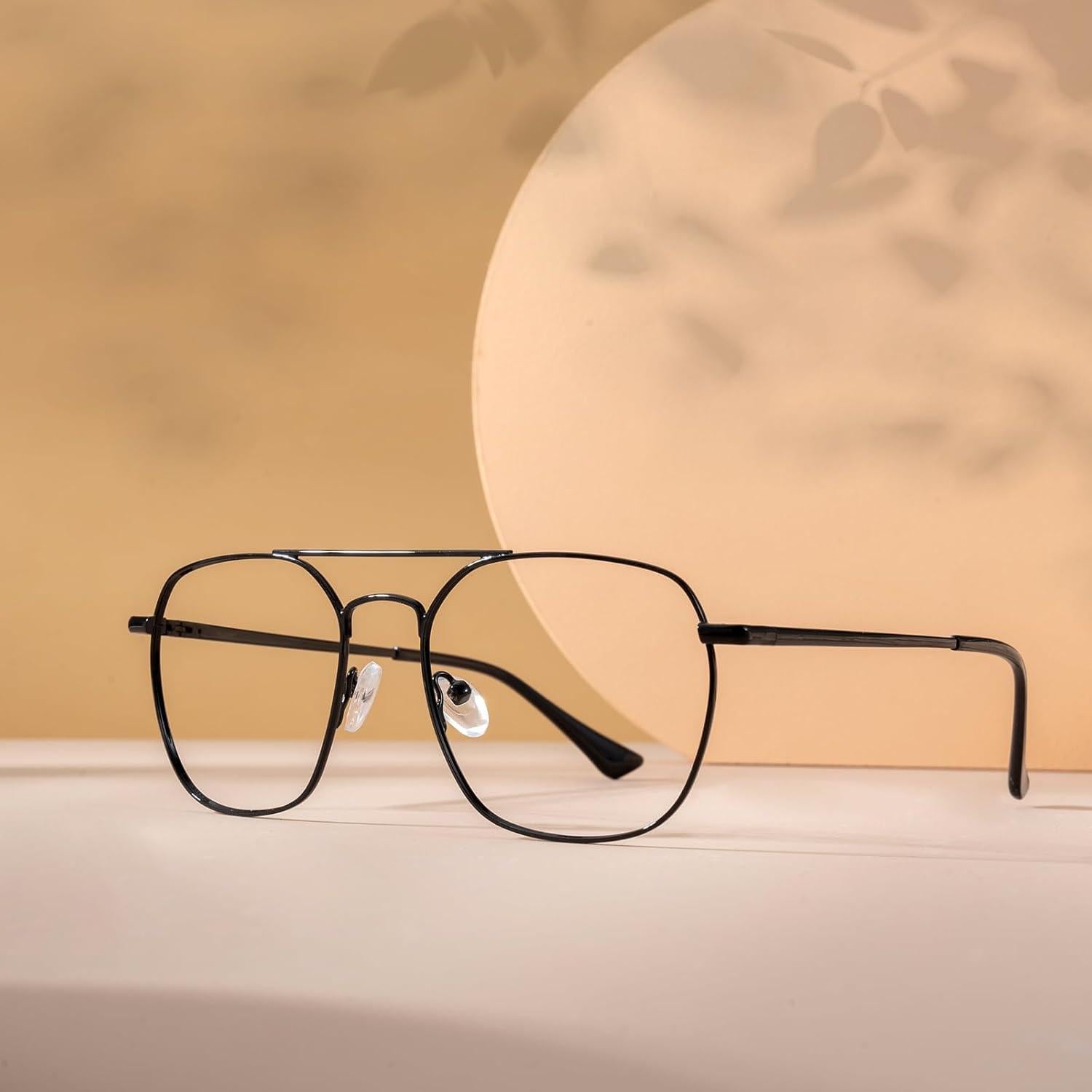 Gafas GUDVUE Anti Luz Azul Unisex Aviador Polígono Negro