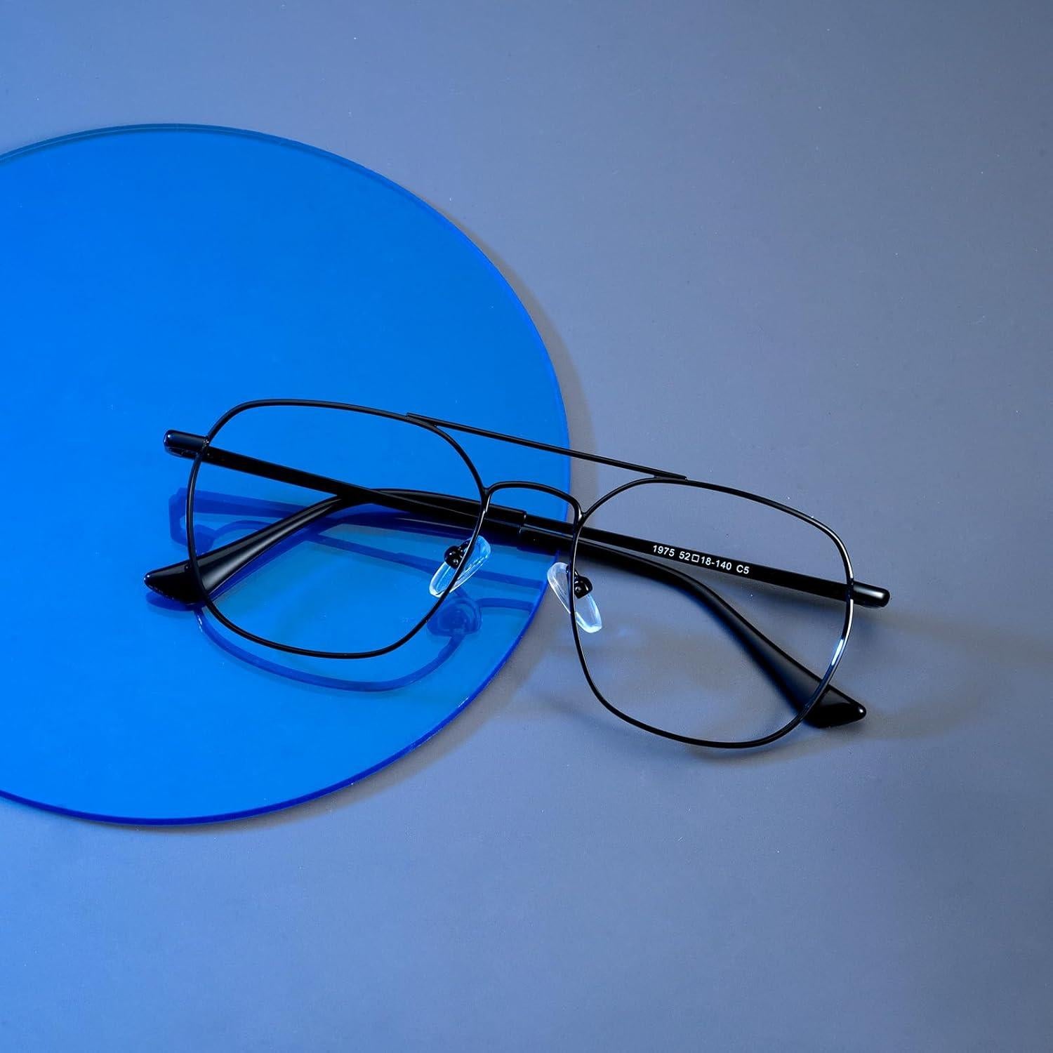 Gafas GUDVUE Anti Luz Azul Unisex Aviador Polígono Negro