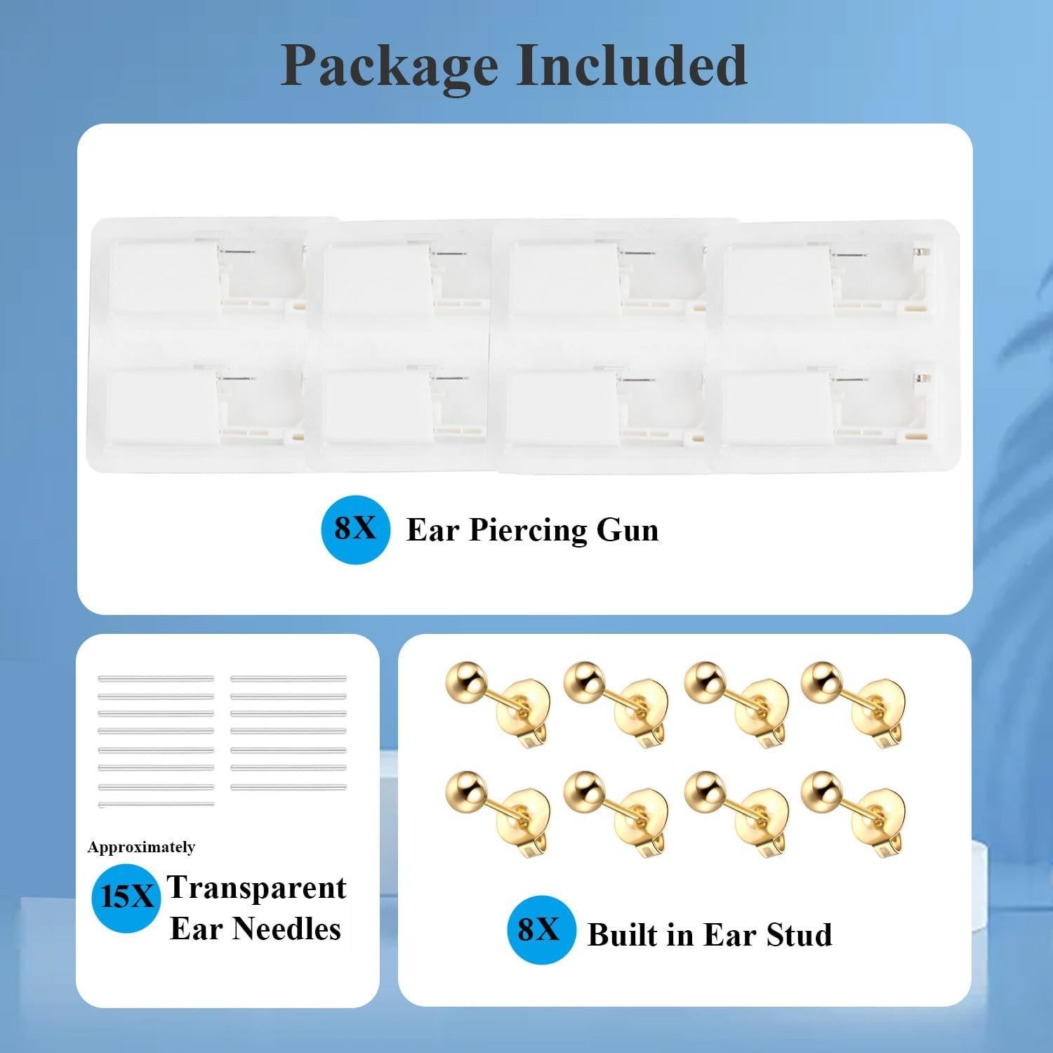 Kit de Perforación de Orejas Perfect Life 38 Piezas - Circonita