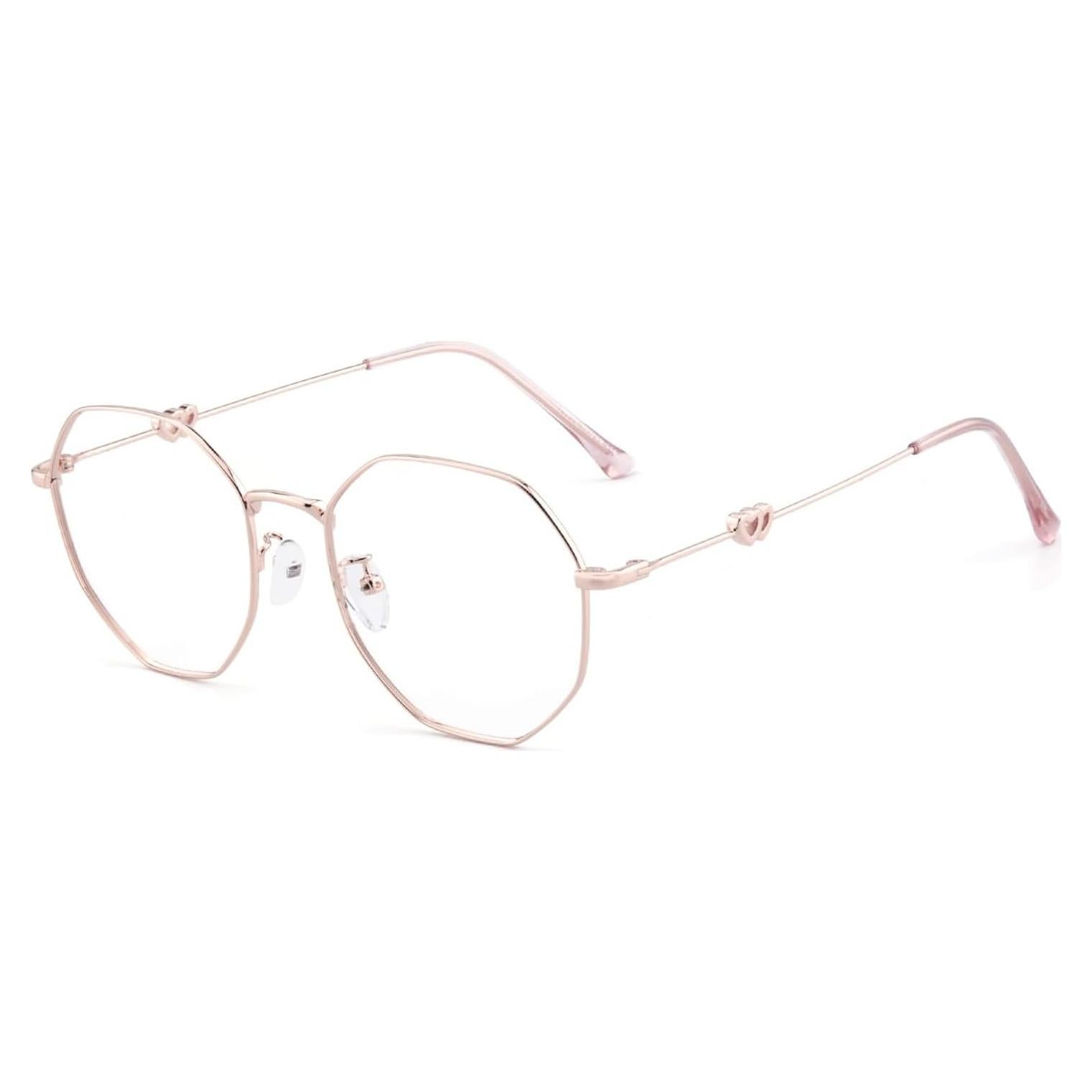 Gafas GUDVUE Luz Azul Polígonos Oro Rosa Antirreflejo