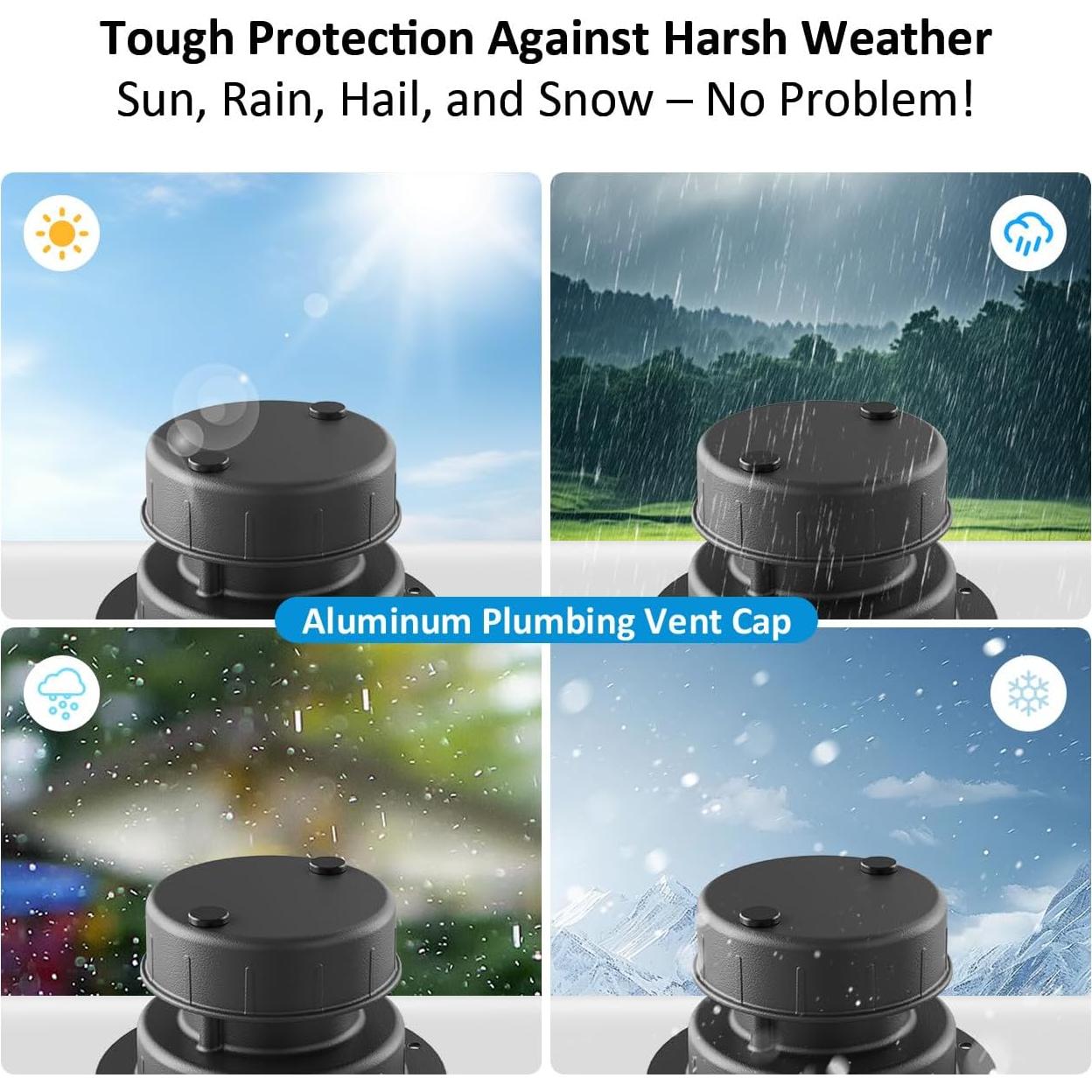 Tapa de Ventilación de Aluminio Golysoa para RV - Filtro y Kit