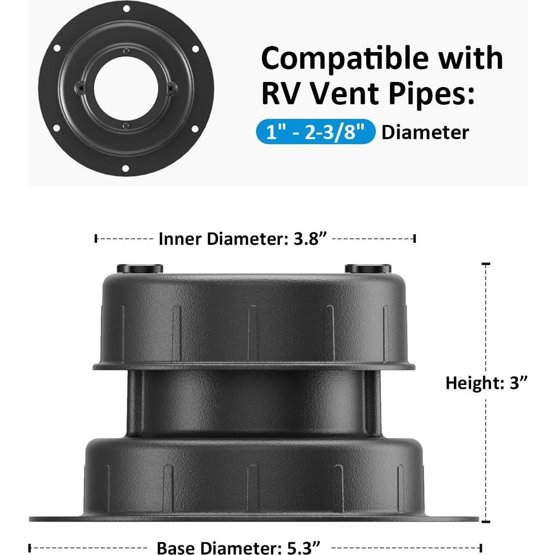 Tapa de Ventilación de Aluminio Golysoa para RV - Filtro y Kit