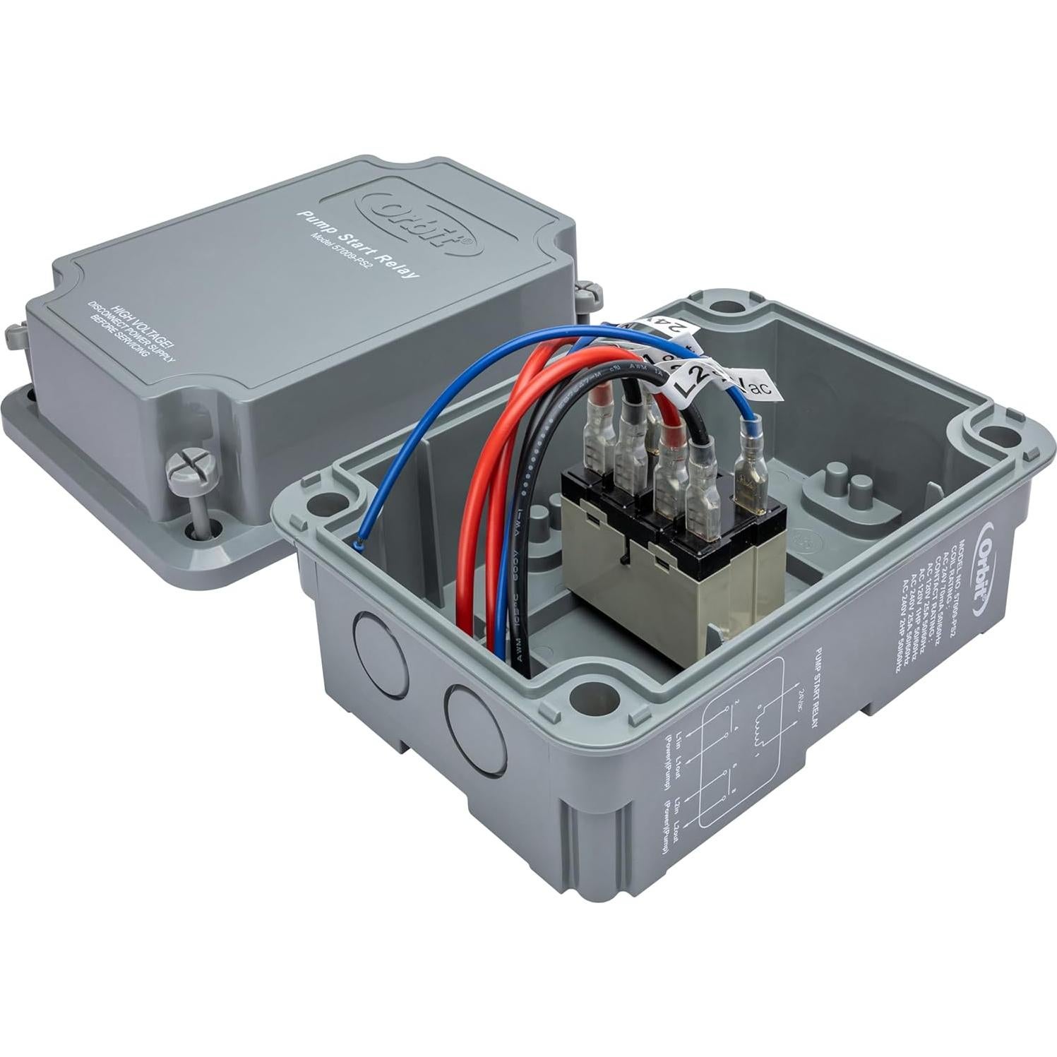 Relé de Inicio de Bomba Orbit 57009 para Irrigación 2 HP