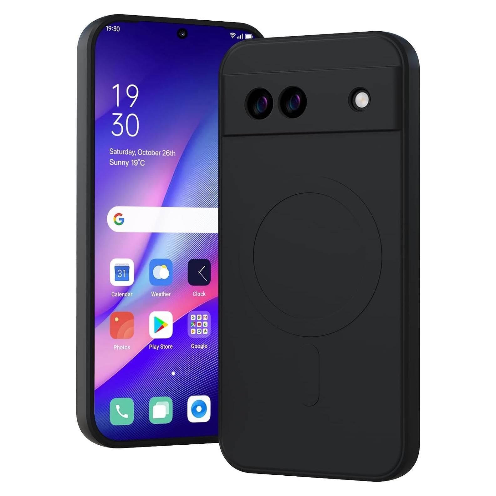 Funda Magnética TPU para Google Pixel 8A - Carga Inalámbrica, Negra