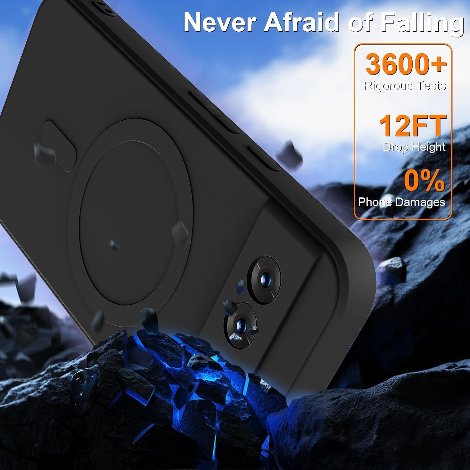 Funda Magnética TPU para Google Pixel 8A - Carga Inalámbrica, Negra