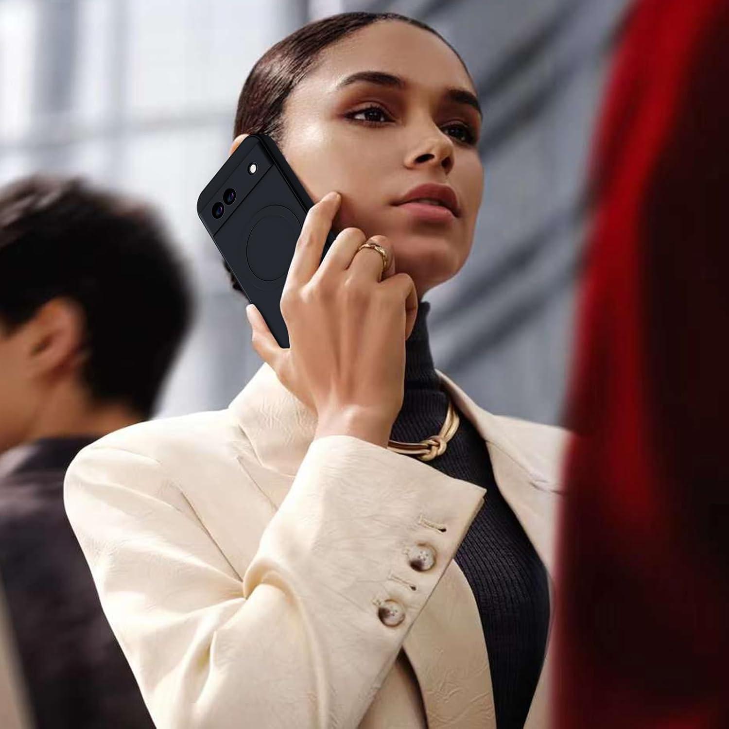 Funda Magnética TPU para Google Pixel 8A - Carga Inalámbrica, Negra