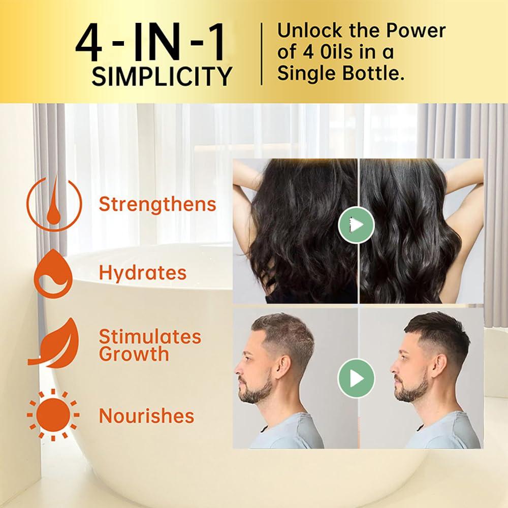 Aceite de Batana 4 en 1 para Crecimiento del Cabello 141.75 ml