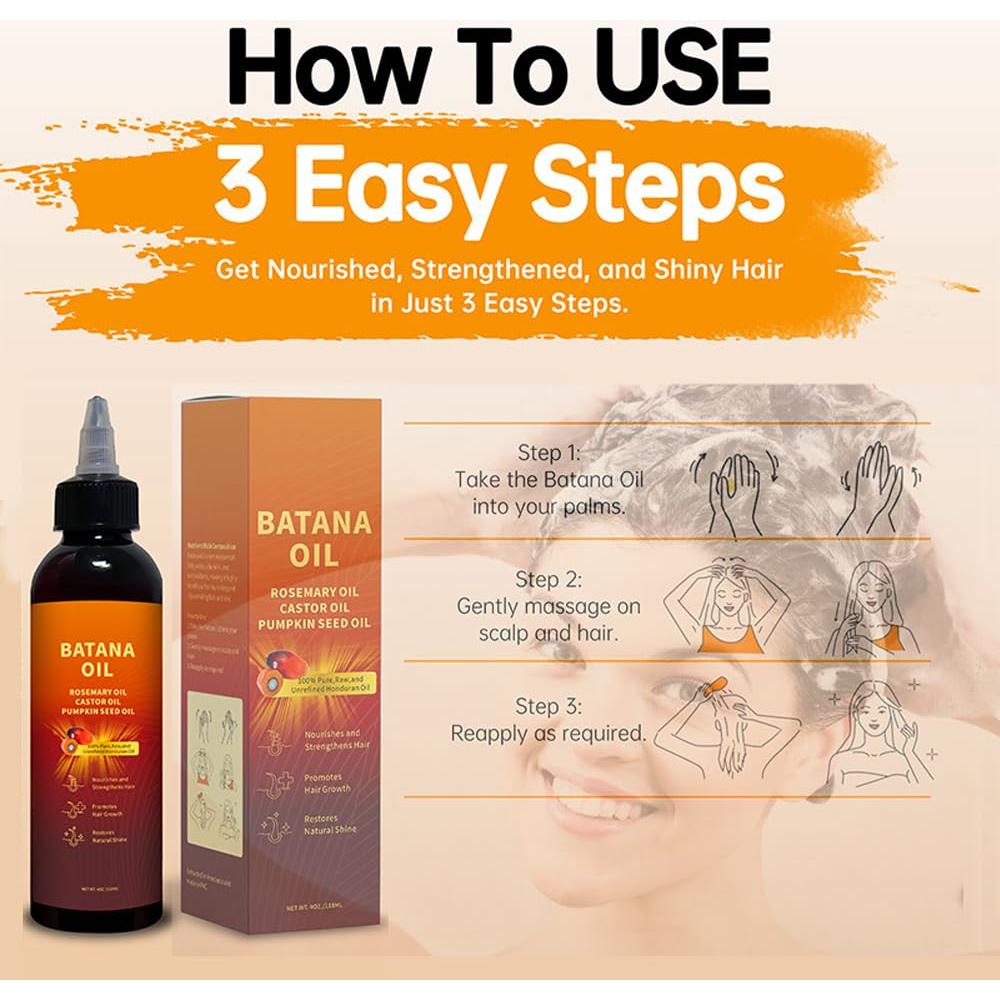 Aceite de Batana 4 en 1 para Crecimiento del Cabello 141.75 ml