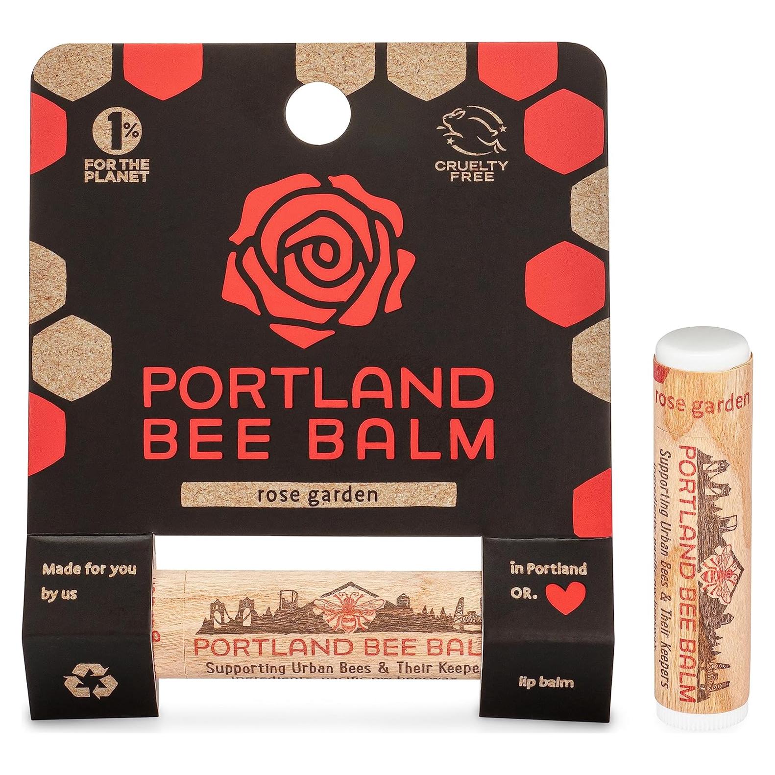Bálsamo Labial Natural Portland Bee Balm Jardín de Rosas 1 Cuenta